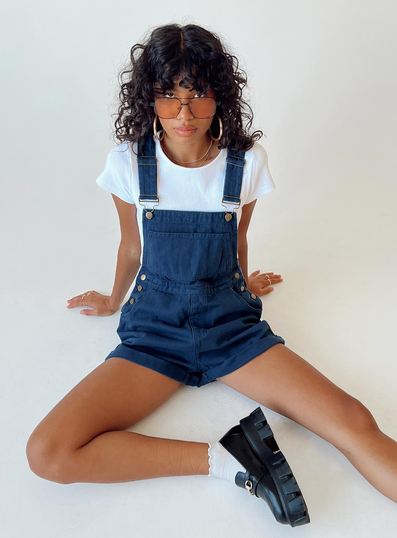 Kacey Short Overalls Navy-Vipp Girl