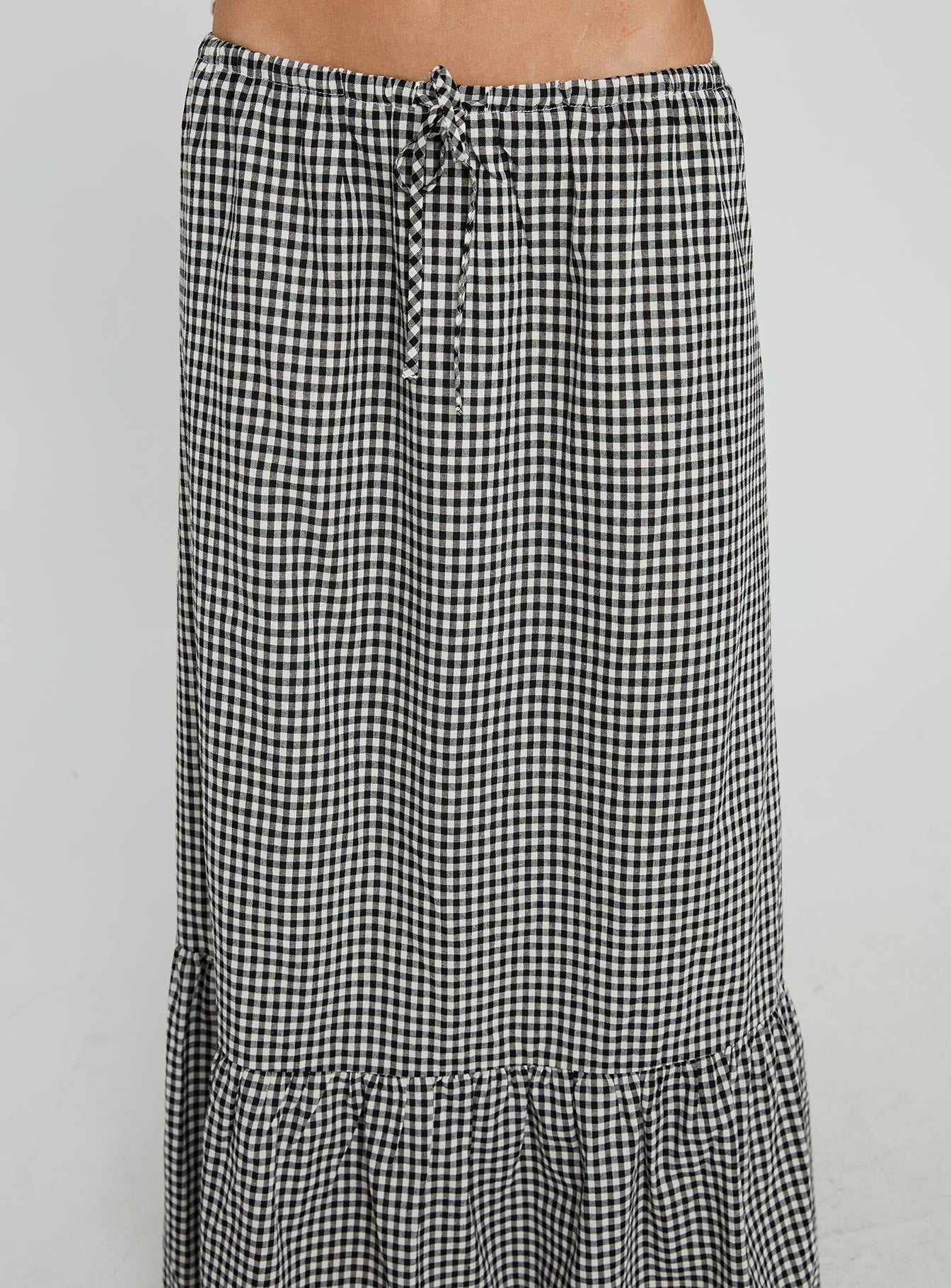 Modern Girl Maxi Skirt Black / White Gingham-Vipp Girl