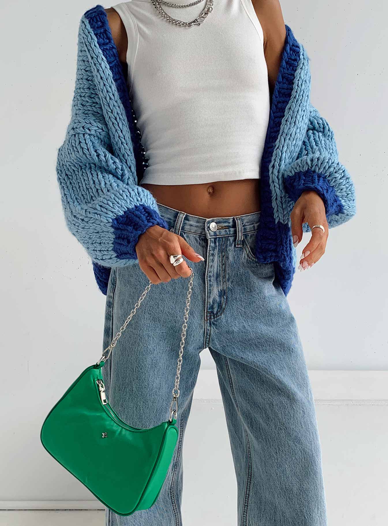 Lester Knit Cardigan Blue-Vipp Girl