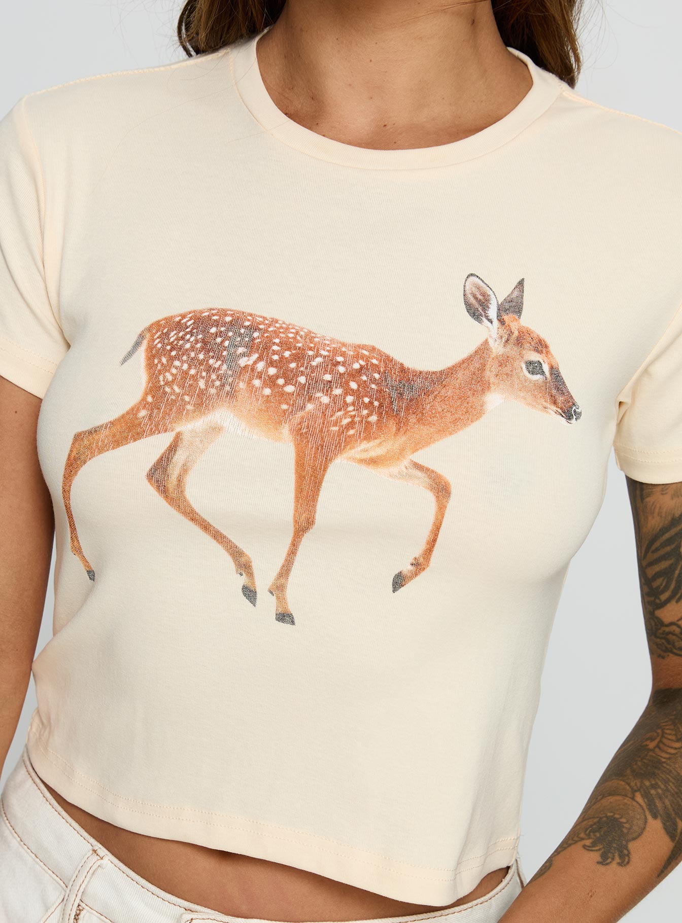 Dearly Loved Graphic Baby Tee Cream-Vipp Girl