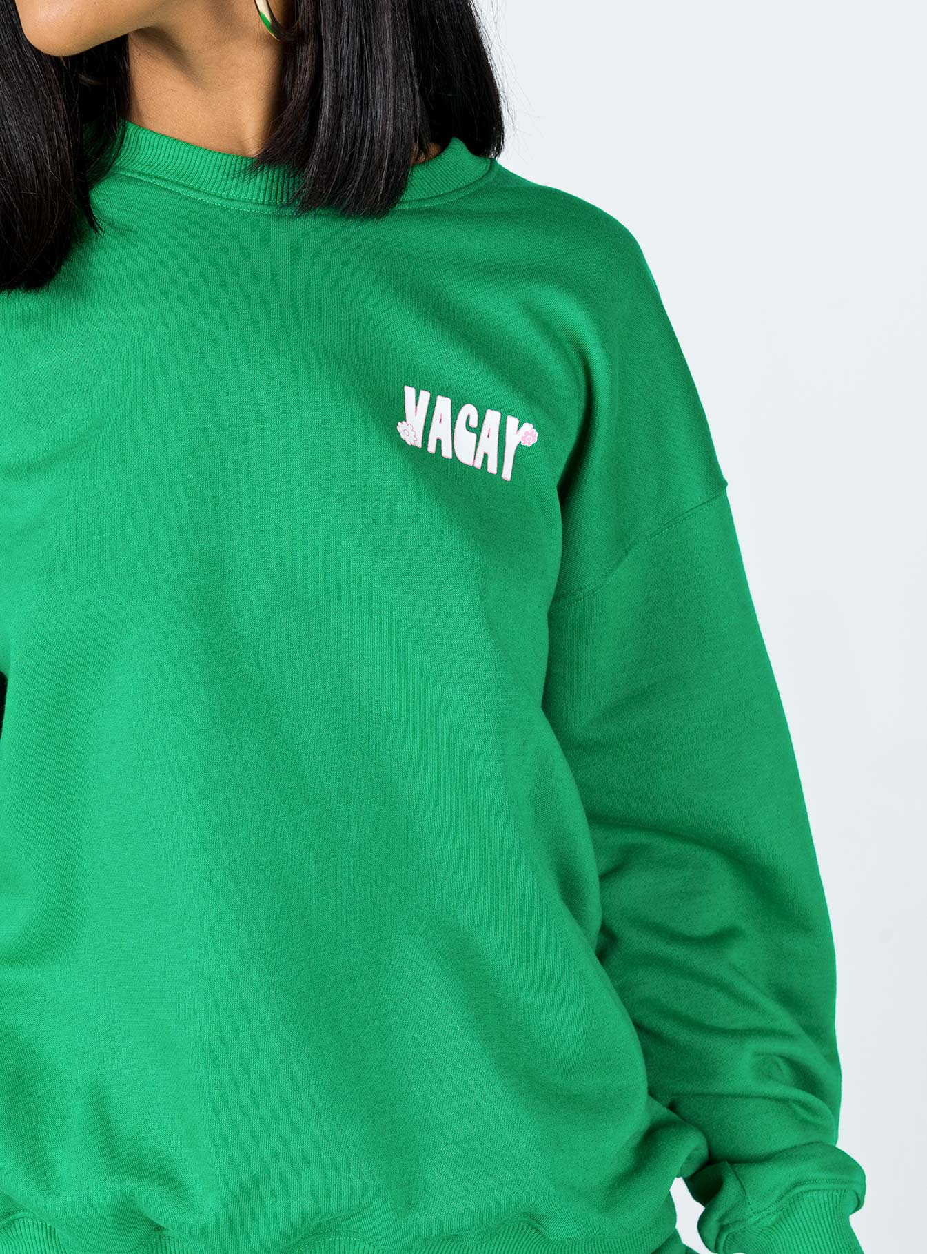 Club Basic Crewneck Sweatshirt Green-Vipp Girl