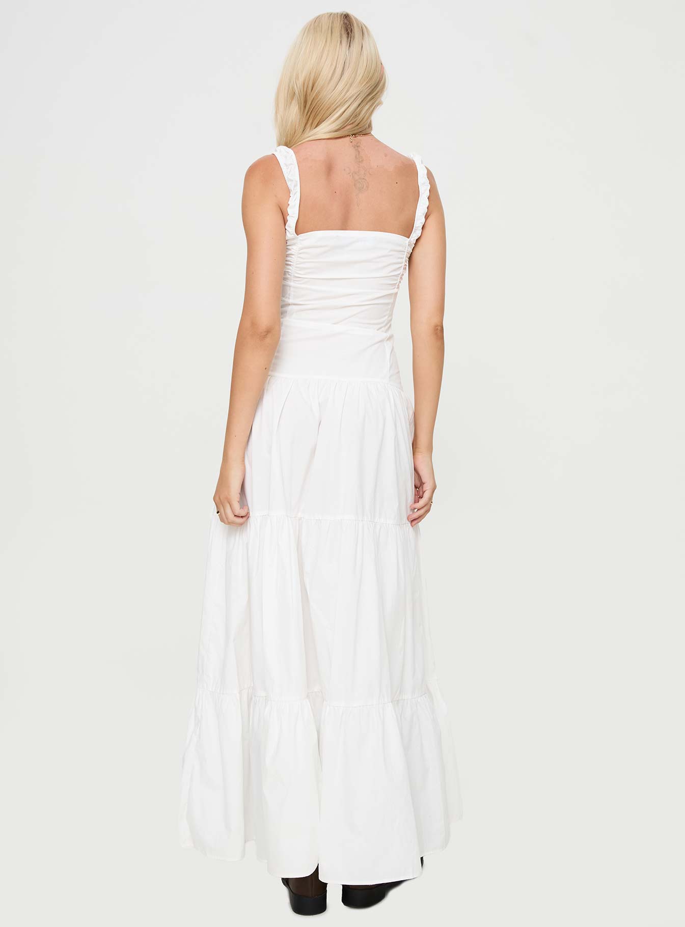 Heart Shaped Maxi Dress White-Vipp Girl