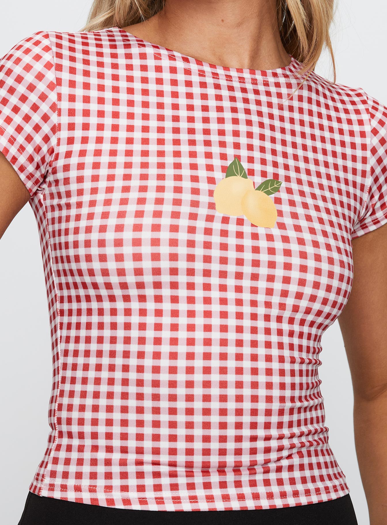 Marcello Graphic Top Red Check-Vipp Girl