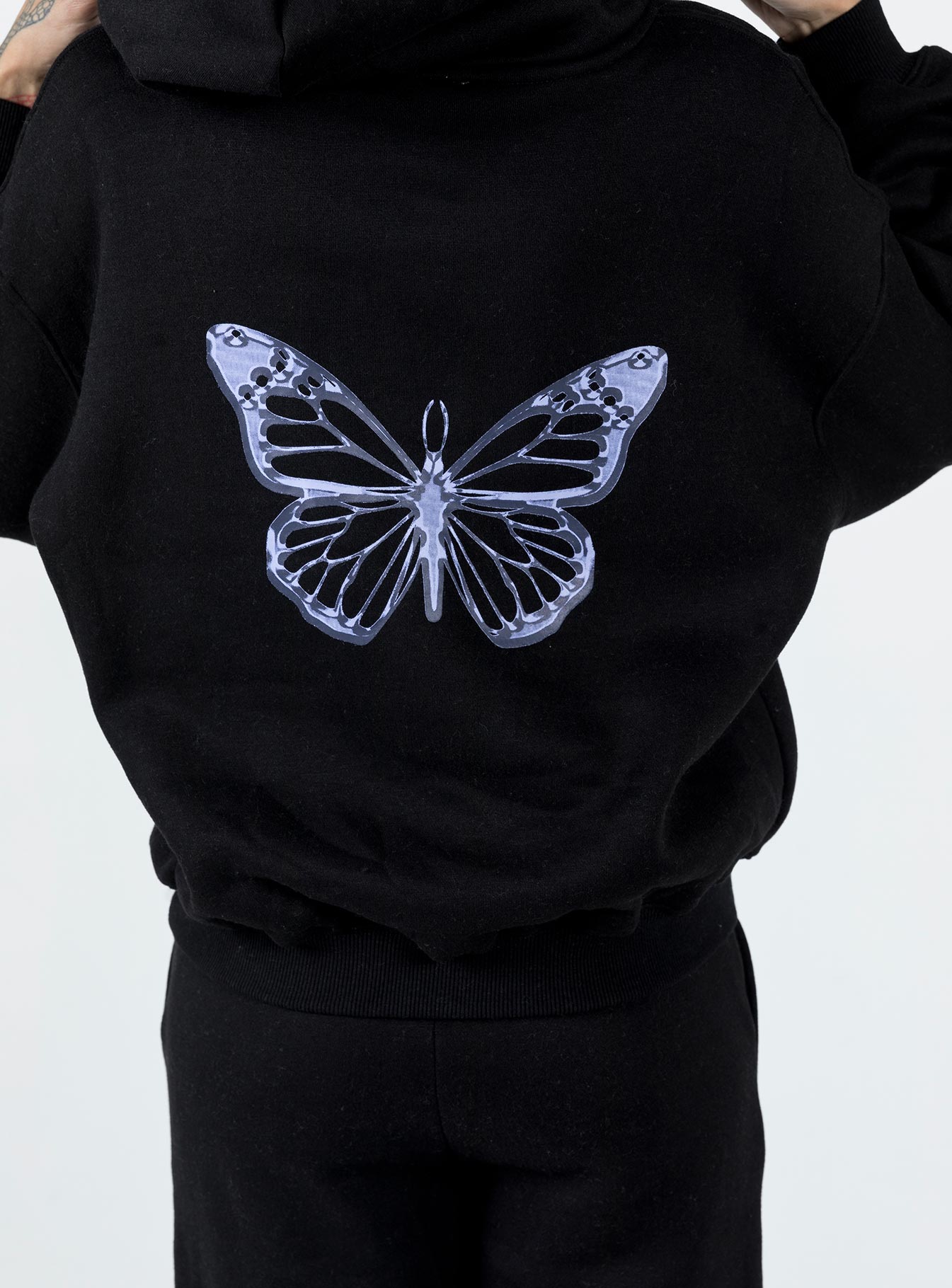 Lilly Butterfly Hoodie Black-Vipp Girl