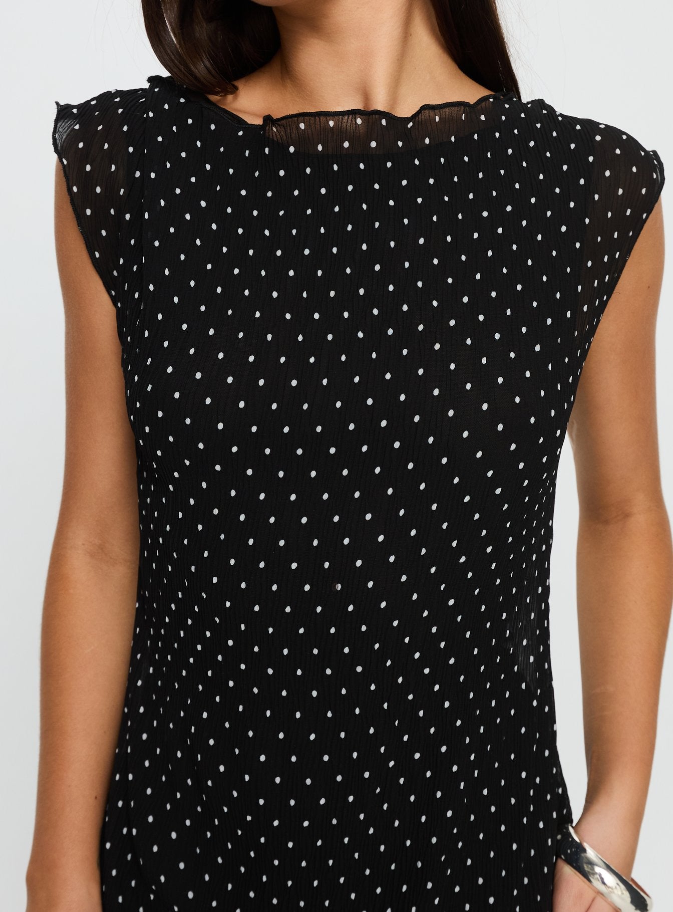 Mariner Mini Dress Noir Polka-Vipp Girl