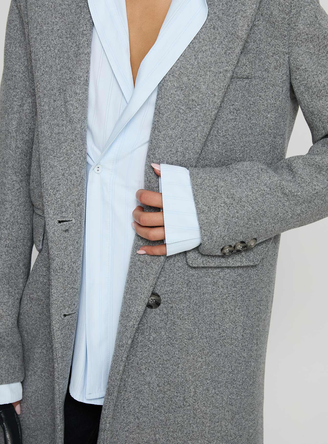 Lovergirl Longline Coat Grey-Vipp Girl