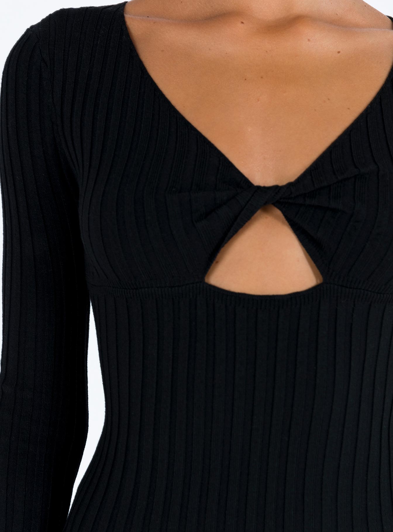 Dreama Long Sleeve Mini Dress Black-Vipp Girl