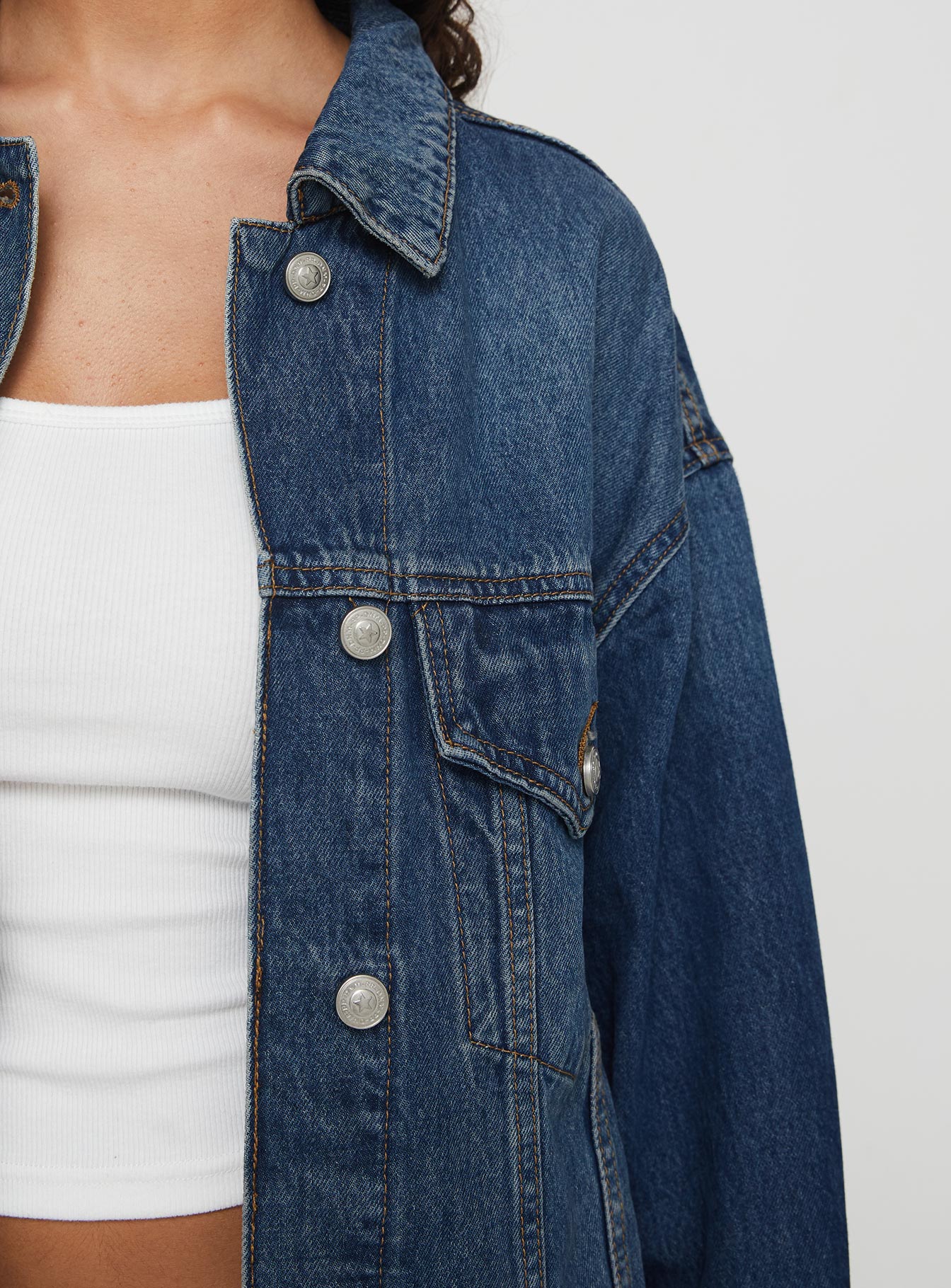 Kooper Denim Jacket Vintage Mid Wash-Vipp Girl