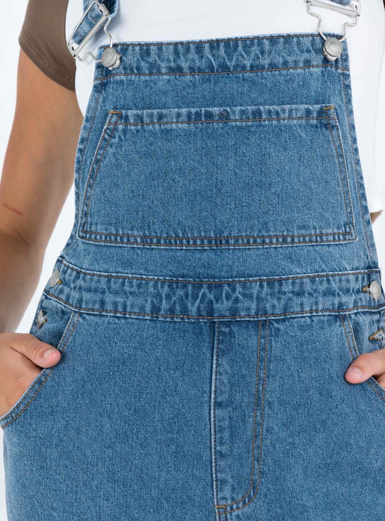 Kacey Long Overalls Denim-Vipp Girl