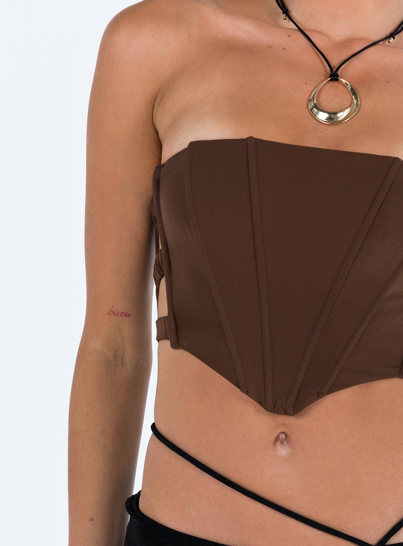 Carnlea Strapless Top Brown-Vipp Girl