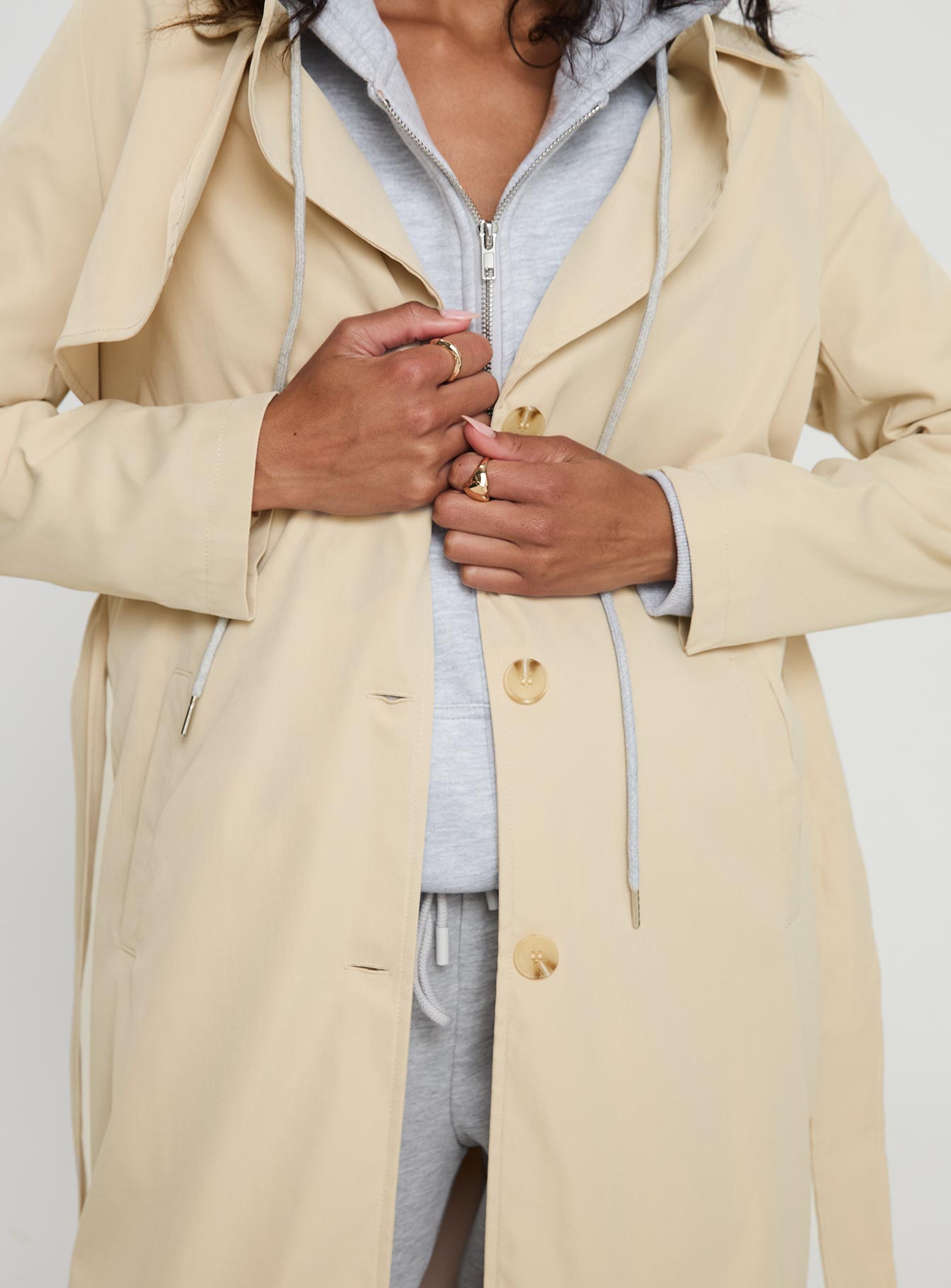 Haili Trench Coat Beige-Vipp Girl