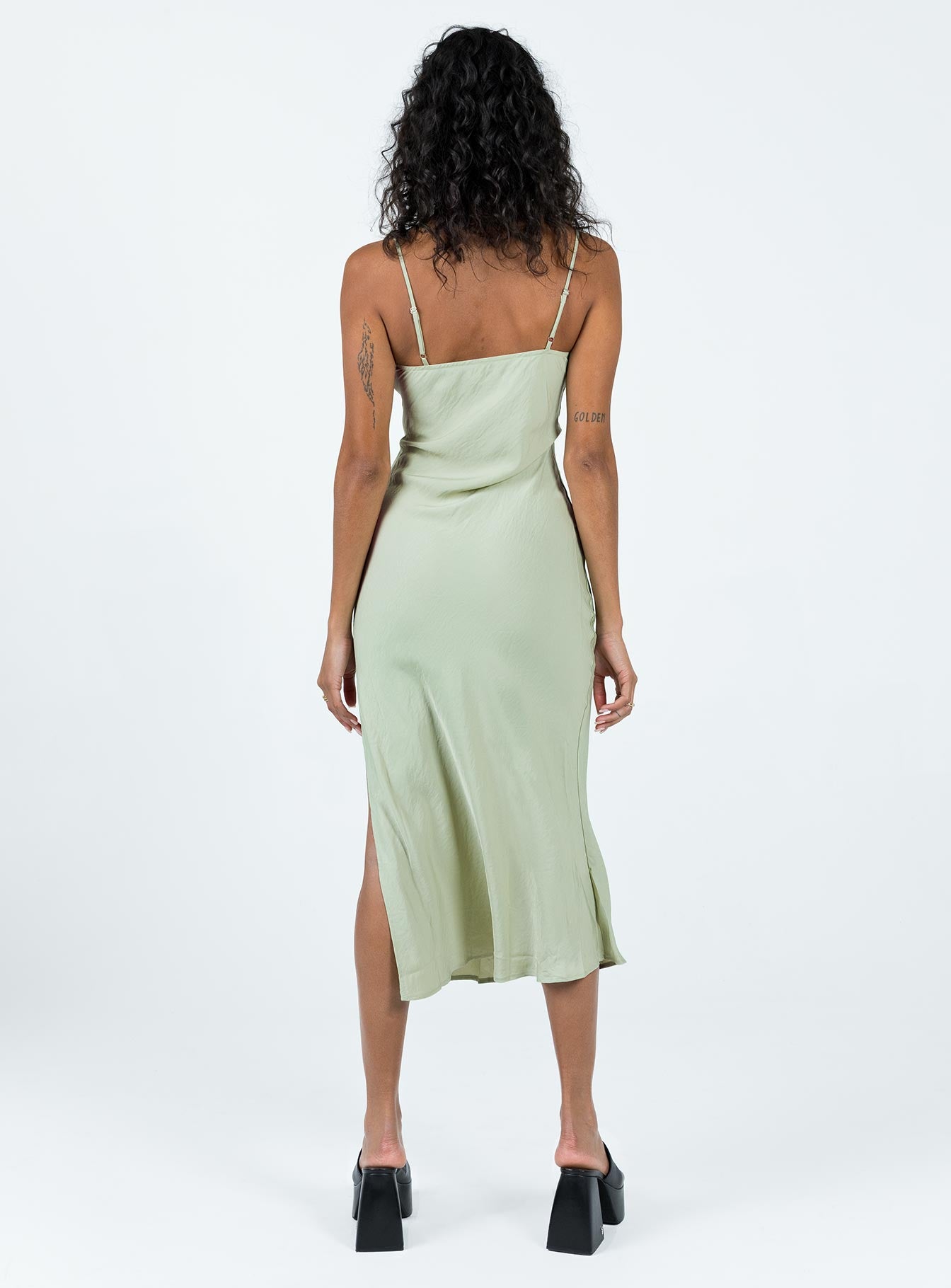 Hazel Midi Dress Sage-Vipp Girl
