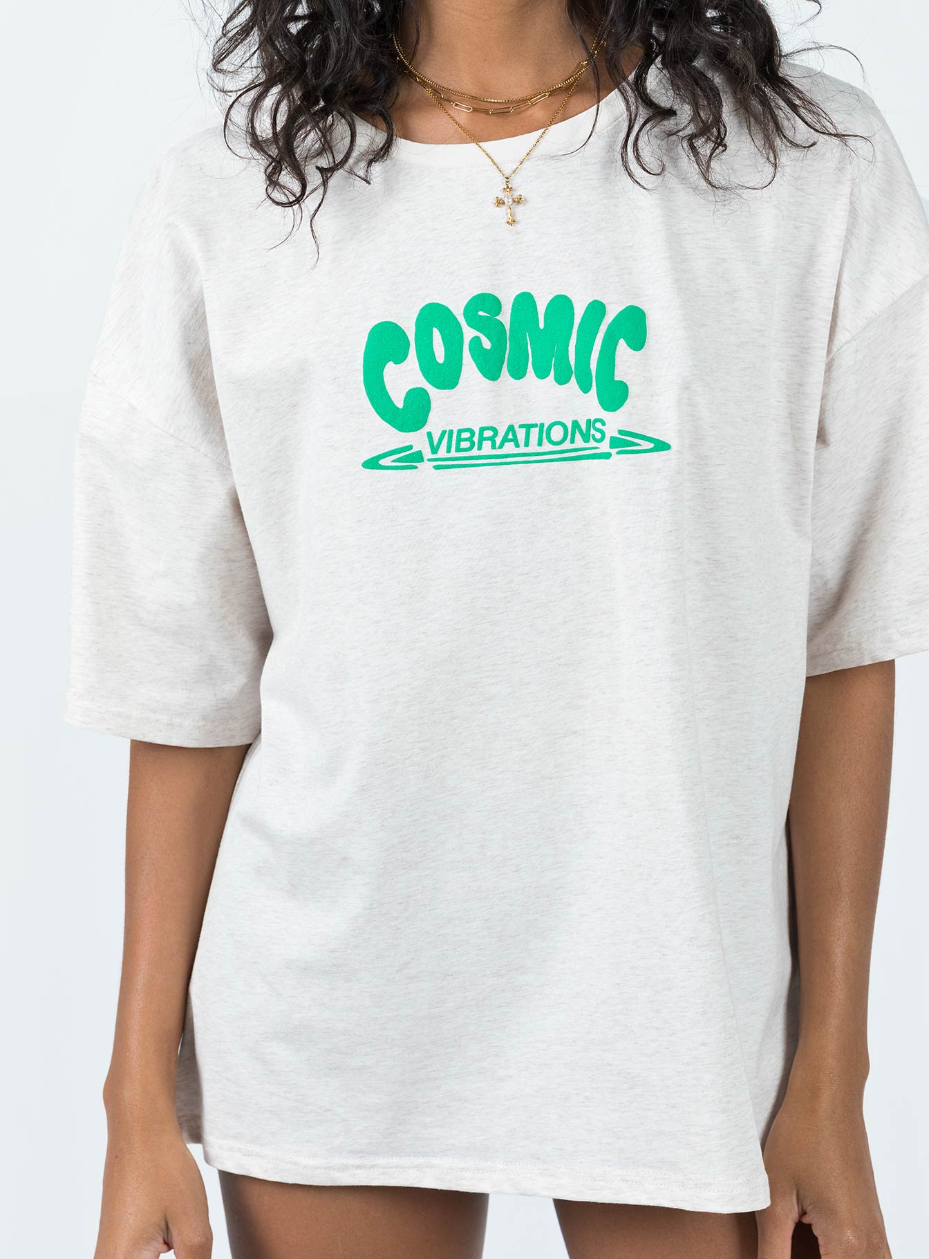 Cosmic Puff Tee Grey / Green-Vipp Girl