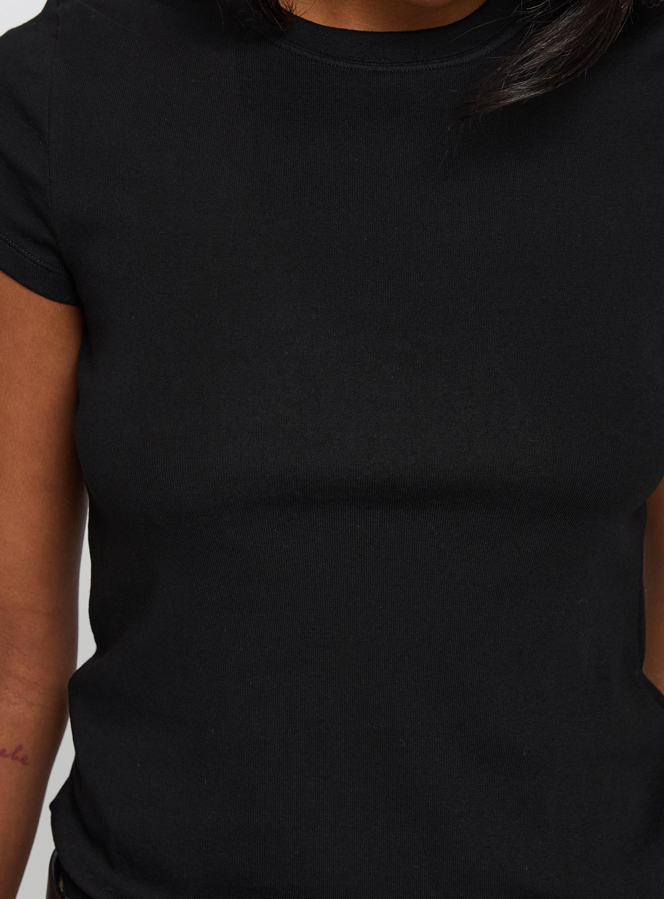 Prestige Longline Baby Tee Black-Vipp Girl