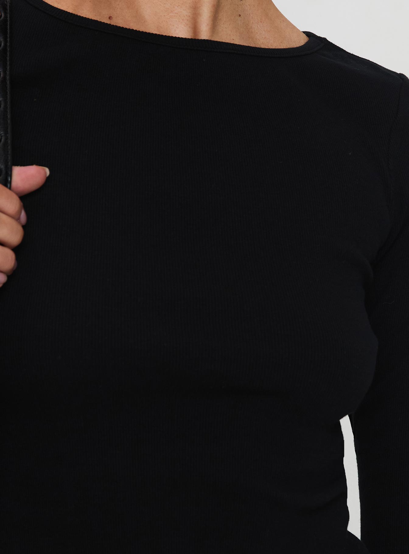 Elaia 3/4 Sleeve Top Black-Vipp Girl