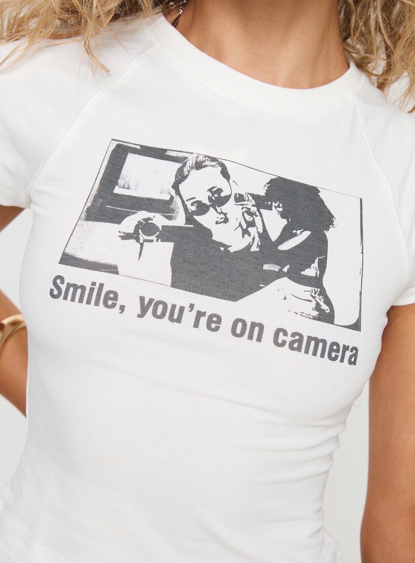 Lights Camera Tee White-Vipp Girl