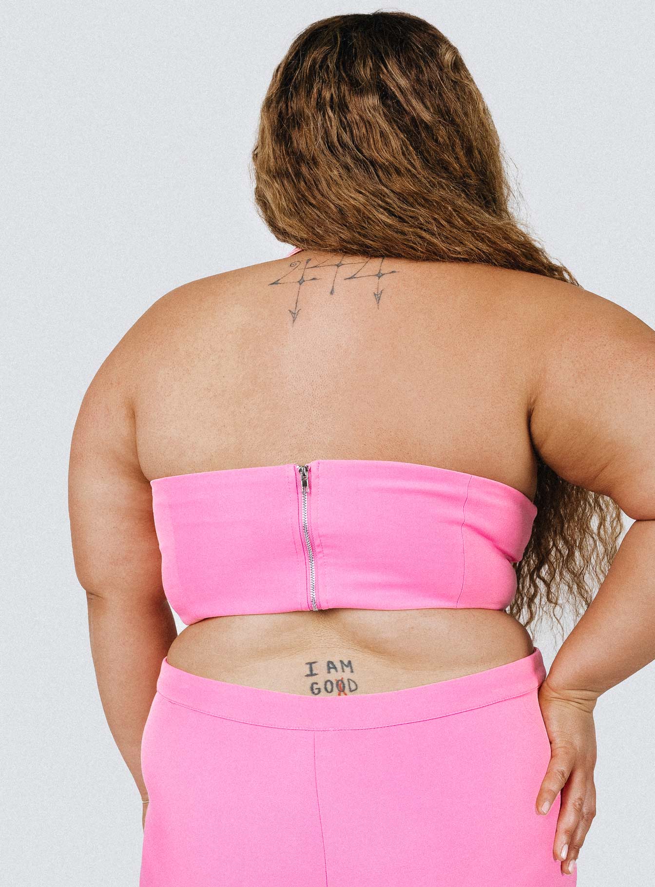 Marcia Vest Top Pink Curve-Vipp Girl