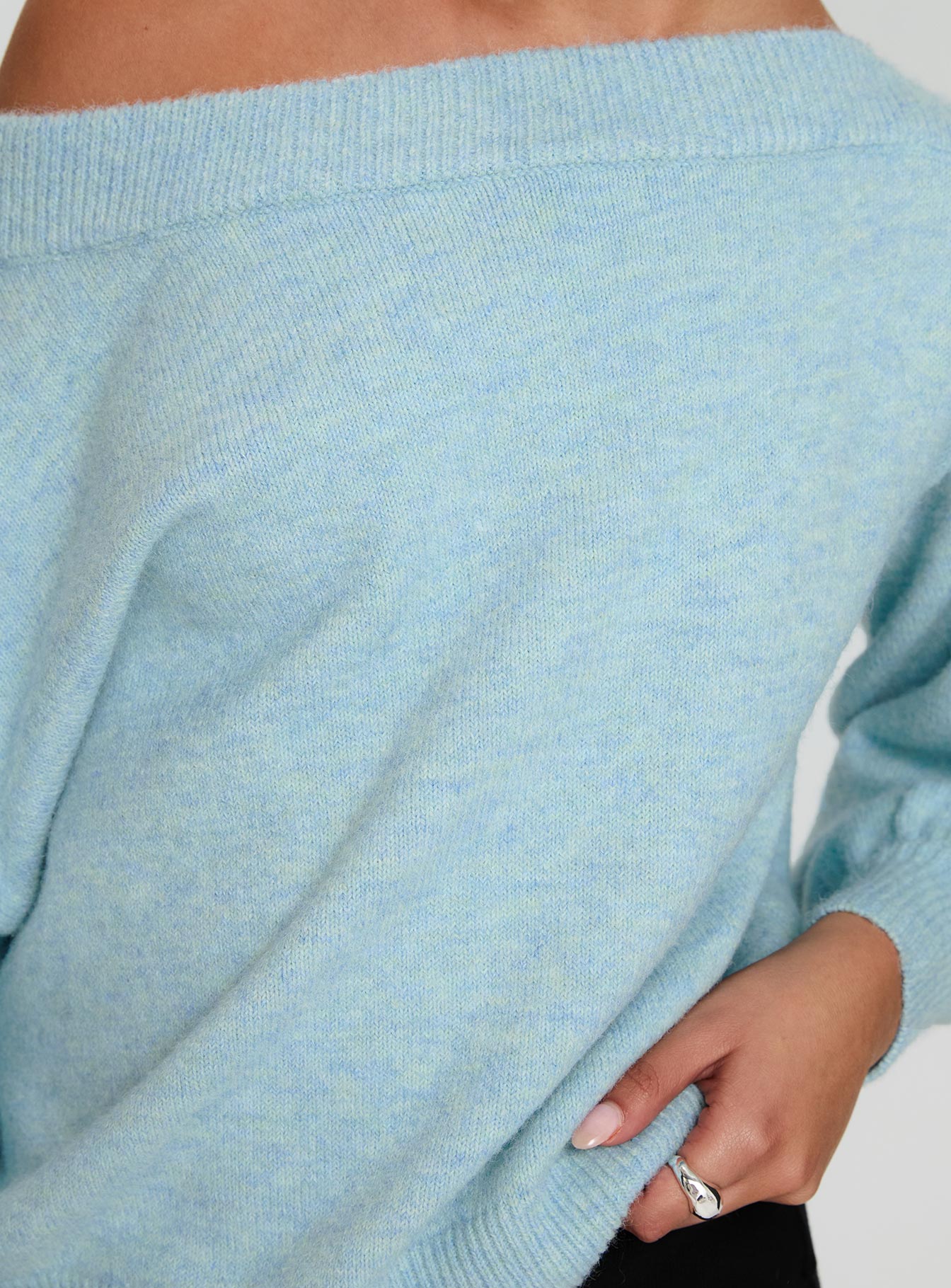 Noble Off The Shoulder Jumper Blue-Vipp Girl