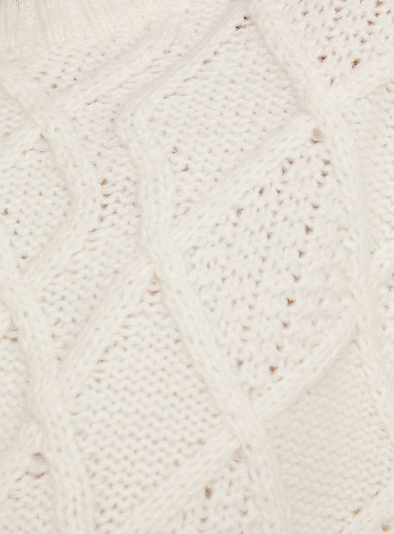 Lewin Cable Knit Sweater Beige-Vipp Girl