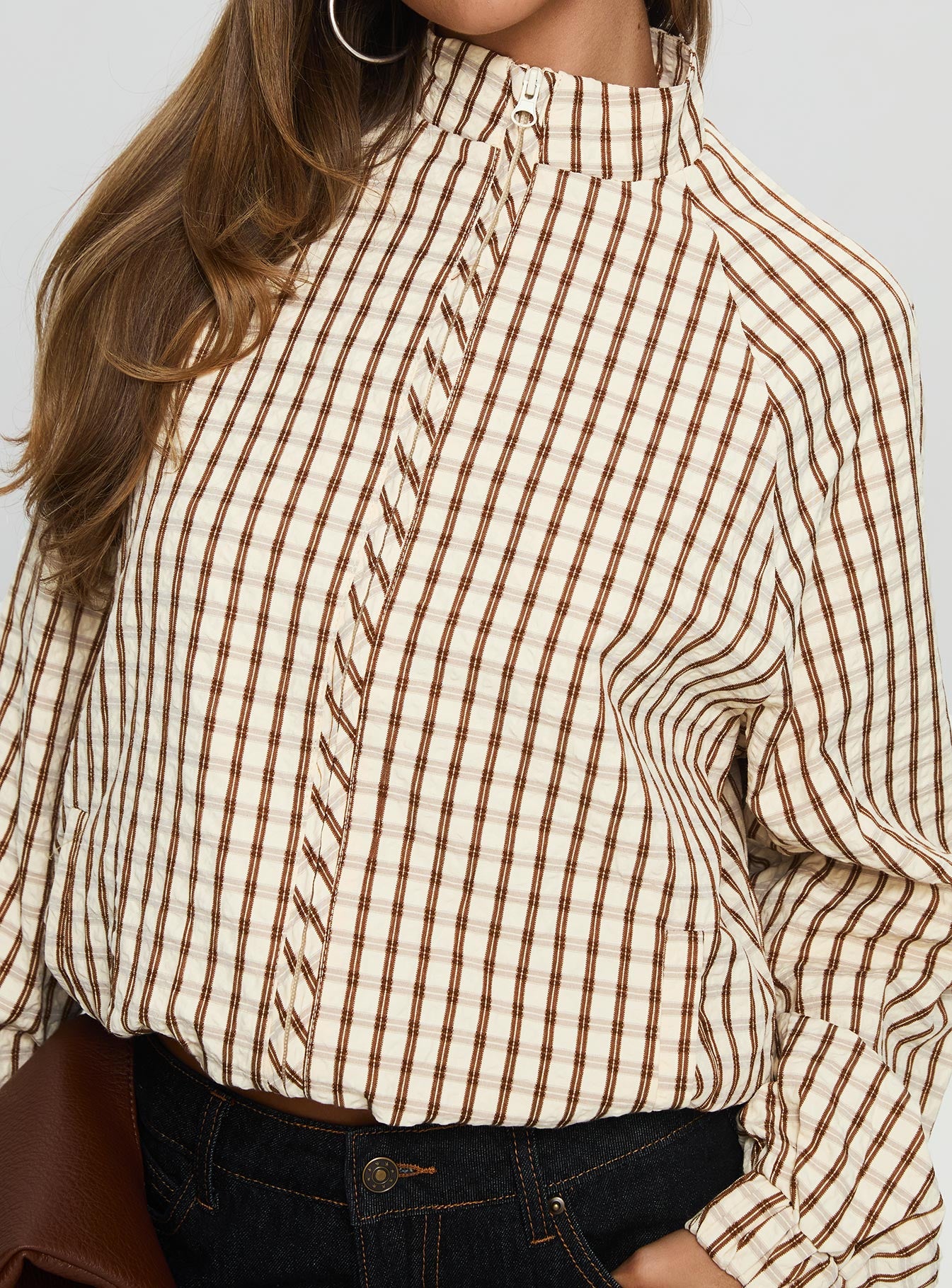 Kalle Jacket Brown Check-Vipp Girl