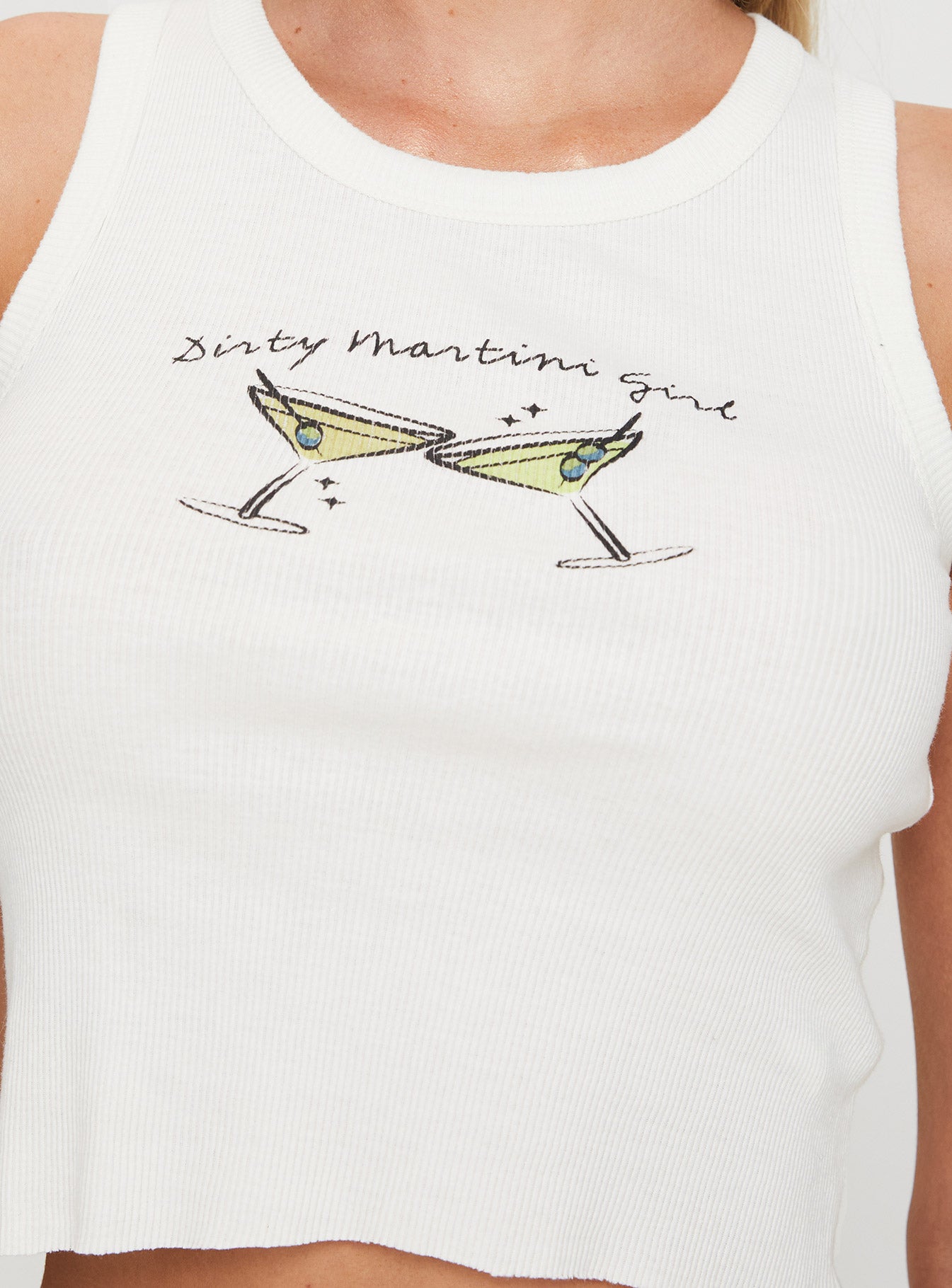 Dirty Martini Girl Tank White-Vipp Girl
