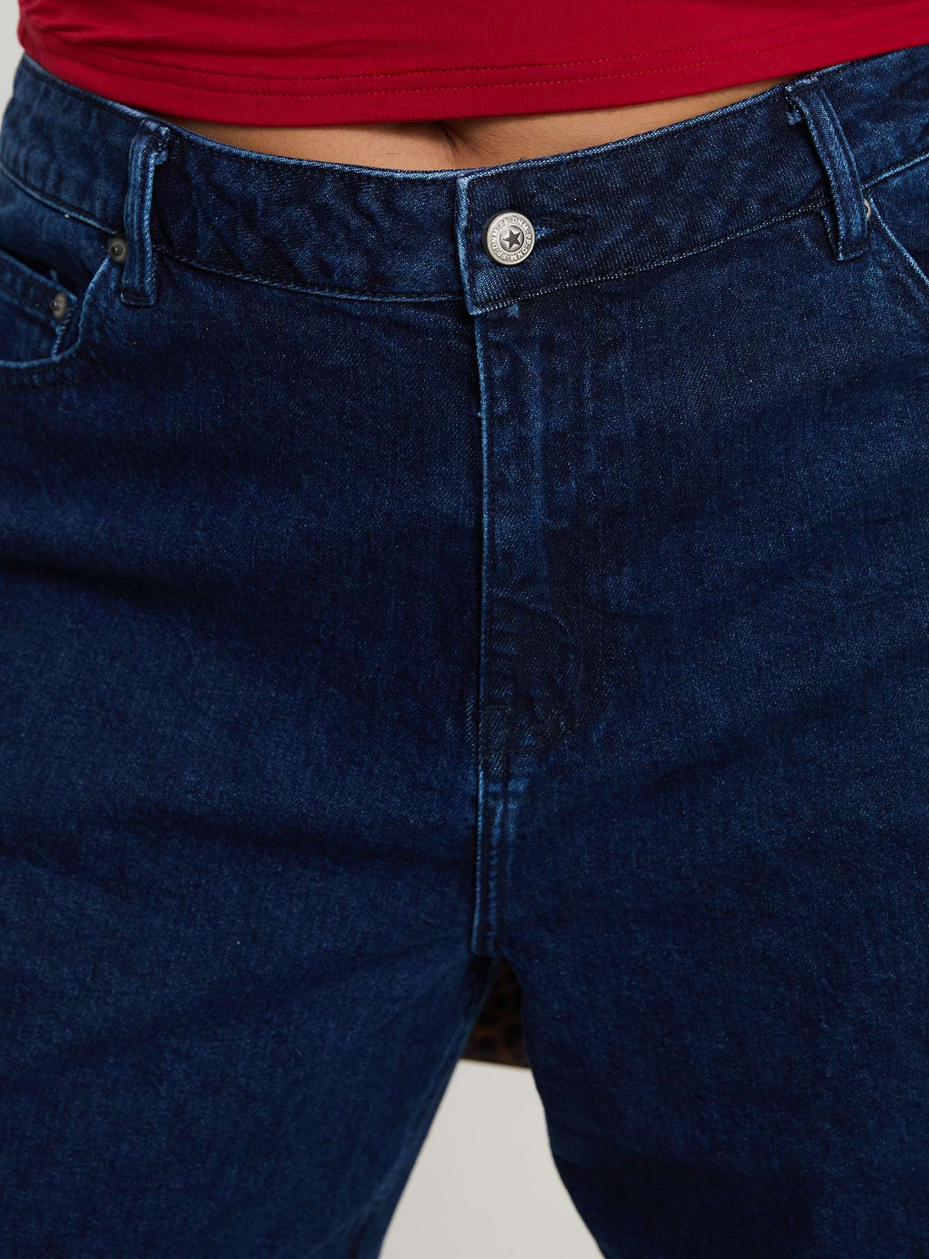 Britta Mid Rise Tapered Leg Jeans Dark Wash Curve-Vipp Girl