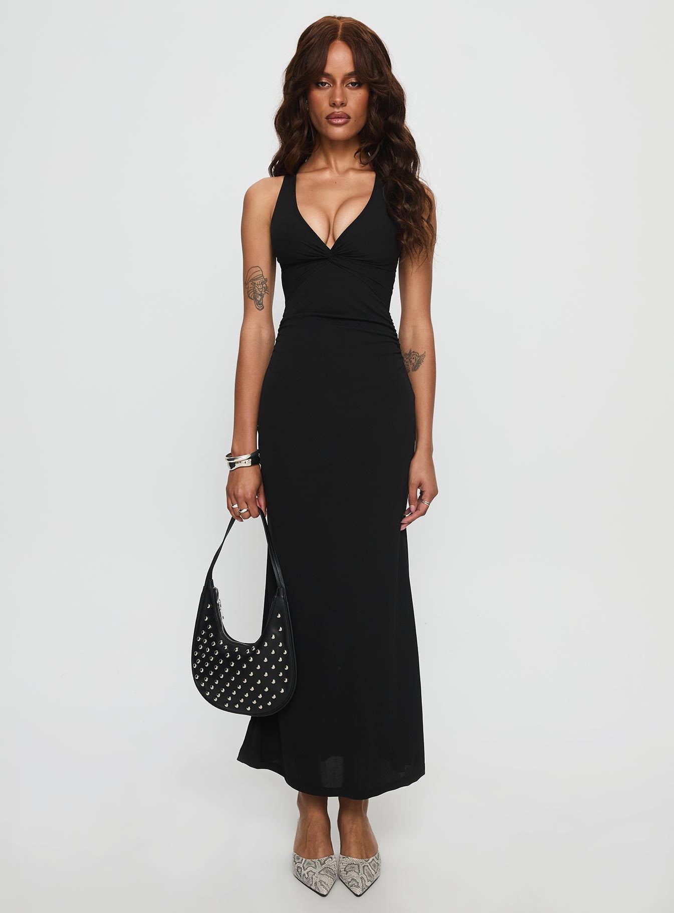 Mesmerise Halter Maxi Dress Black-Vipp Girl