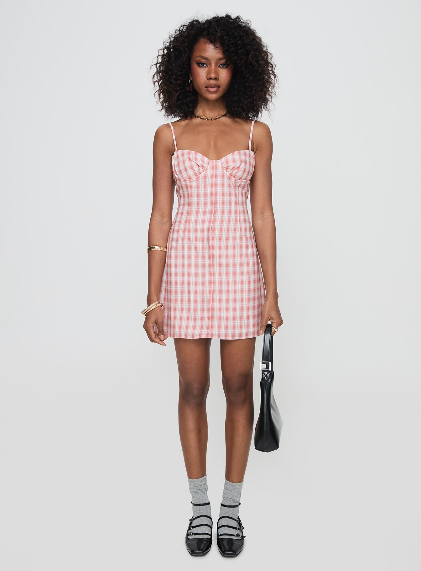 Poto Mini Dress Pink Check-Vipp Girl