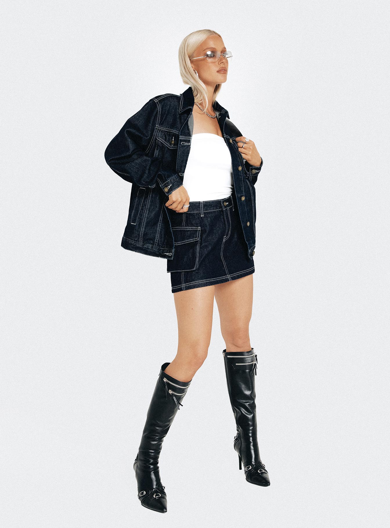 Junie Denim Jacket Indigo-Vipp Girl