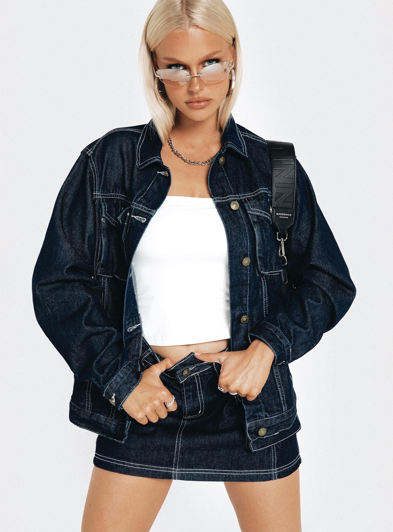 Junie Denim Mini Skirt Indigo-Vipp Girl