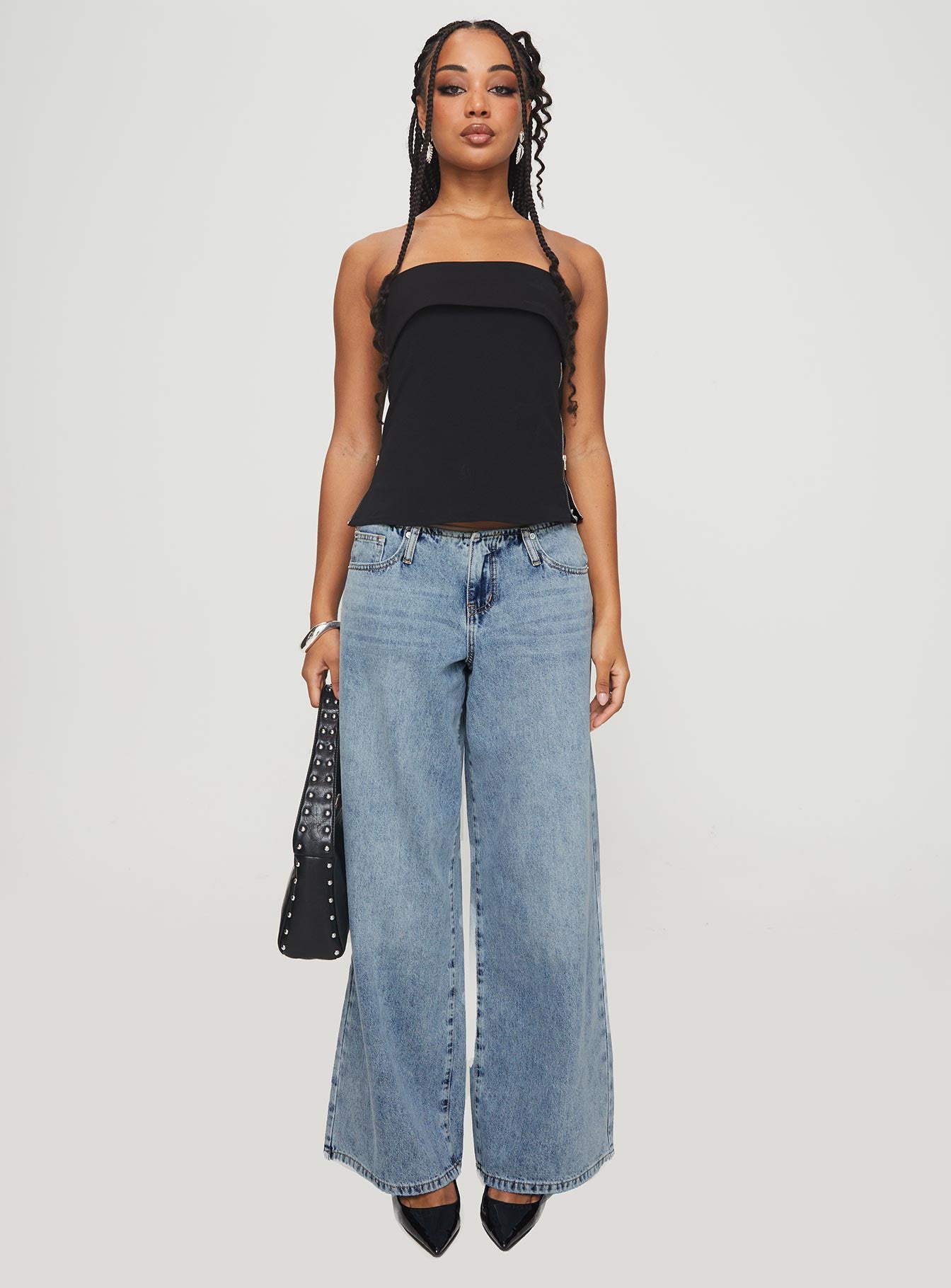 Mongo Baggy Jeans Light Wash-Vipp Girl