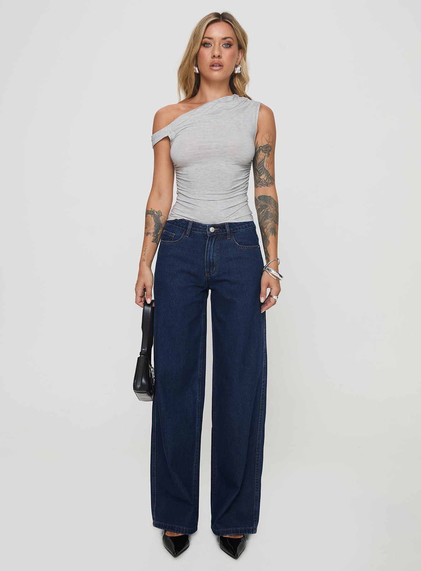 Maryanne Mid Rise Straight Leg Jeans Dark Wash-Vipp Girl