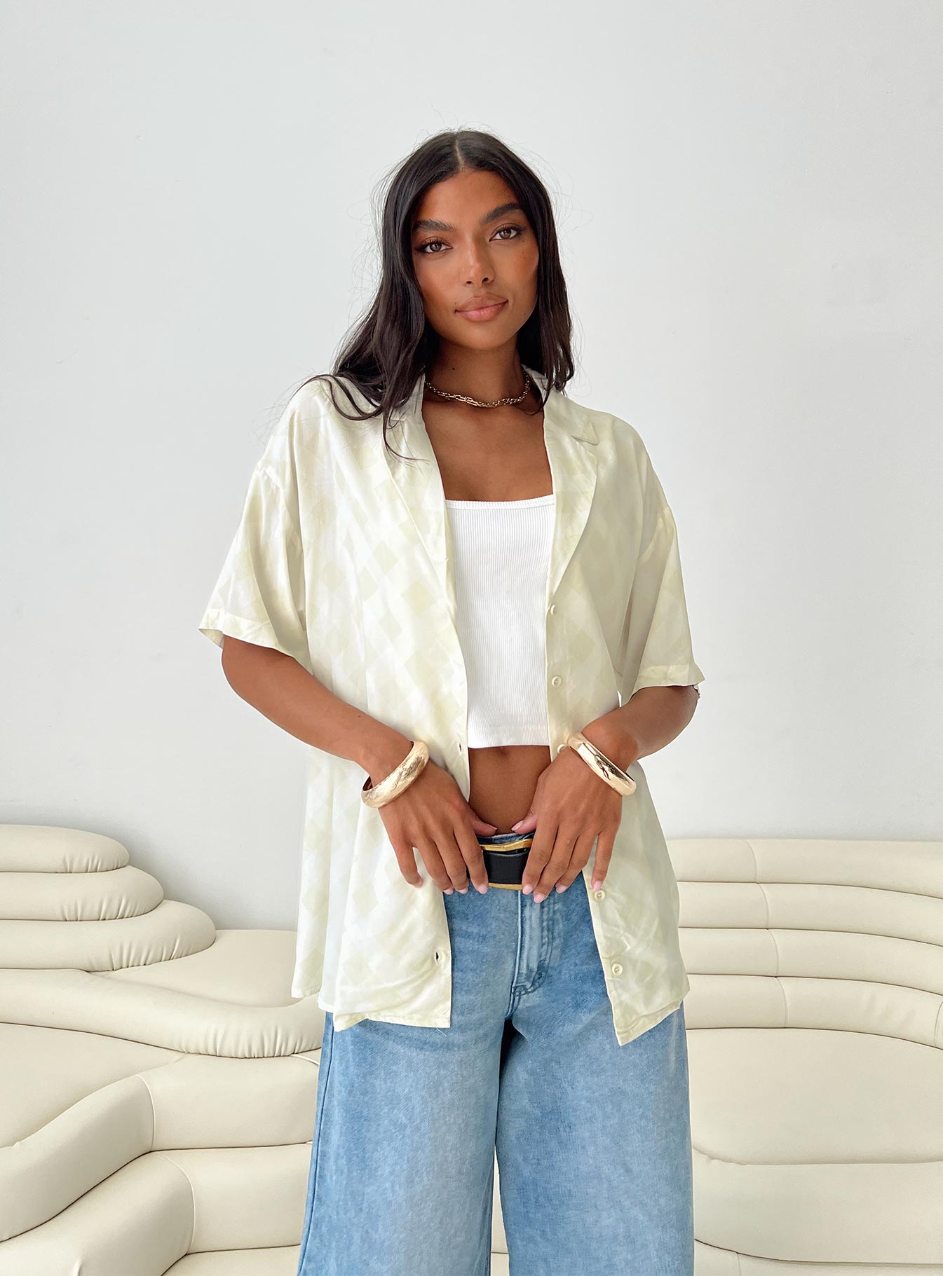 Caraliia Shirt Green Check-Vipp Girl