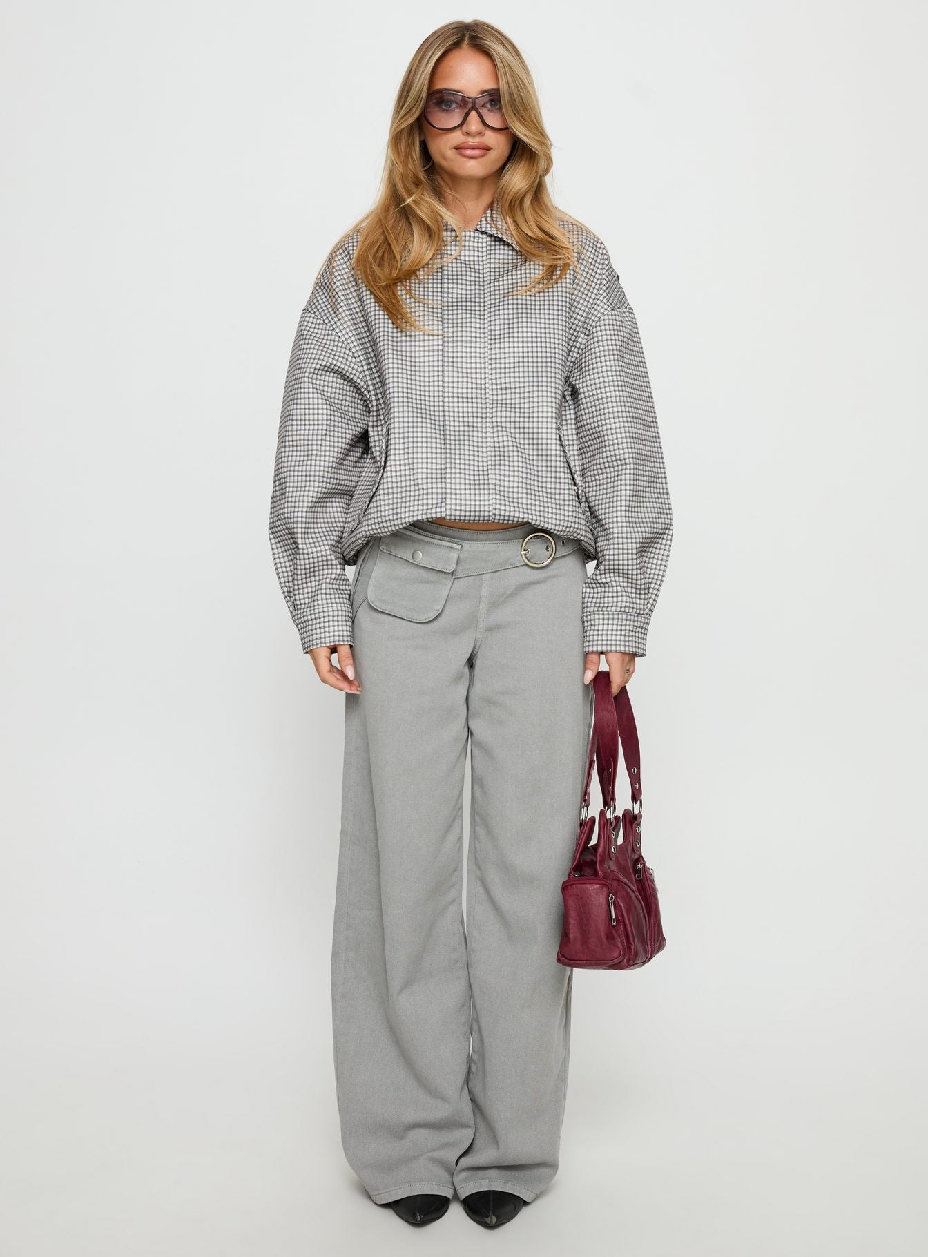 Kenny Bomber Jacket Cream Check-Vipp Girl