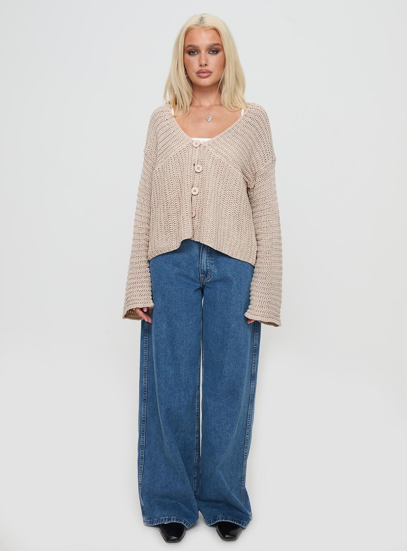 Maela Knit Cardigan Mocha-Vipp Girl