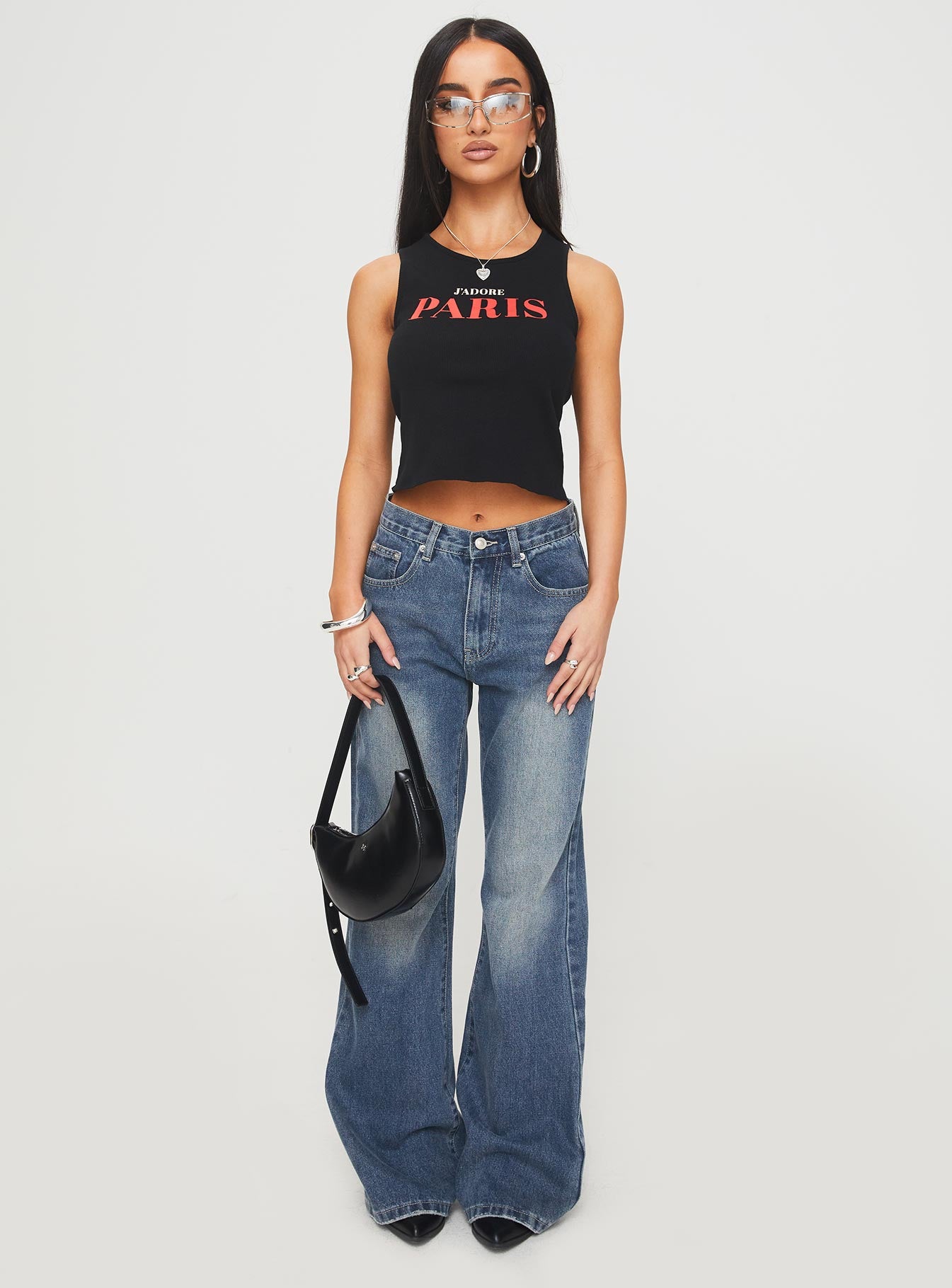 Hanlen Mid Rise Wide Leg Jean Blue-Vipp Girl