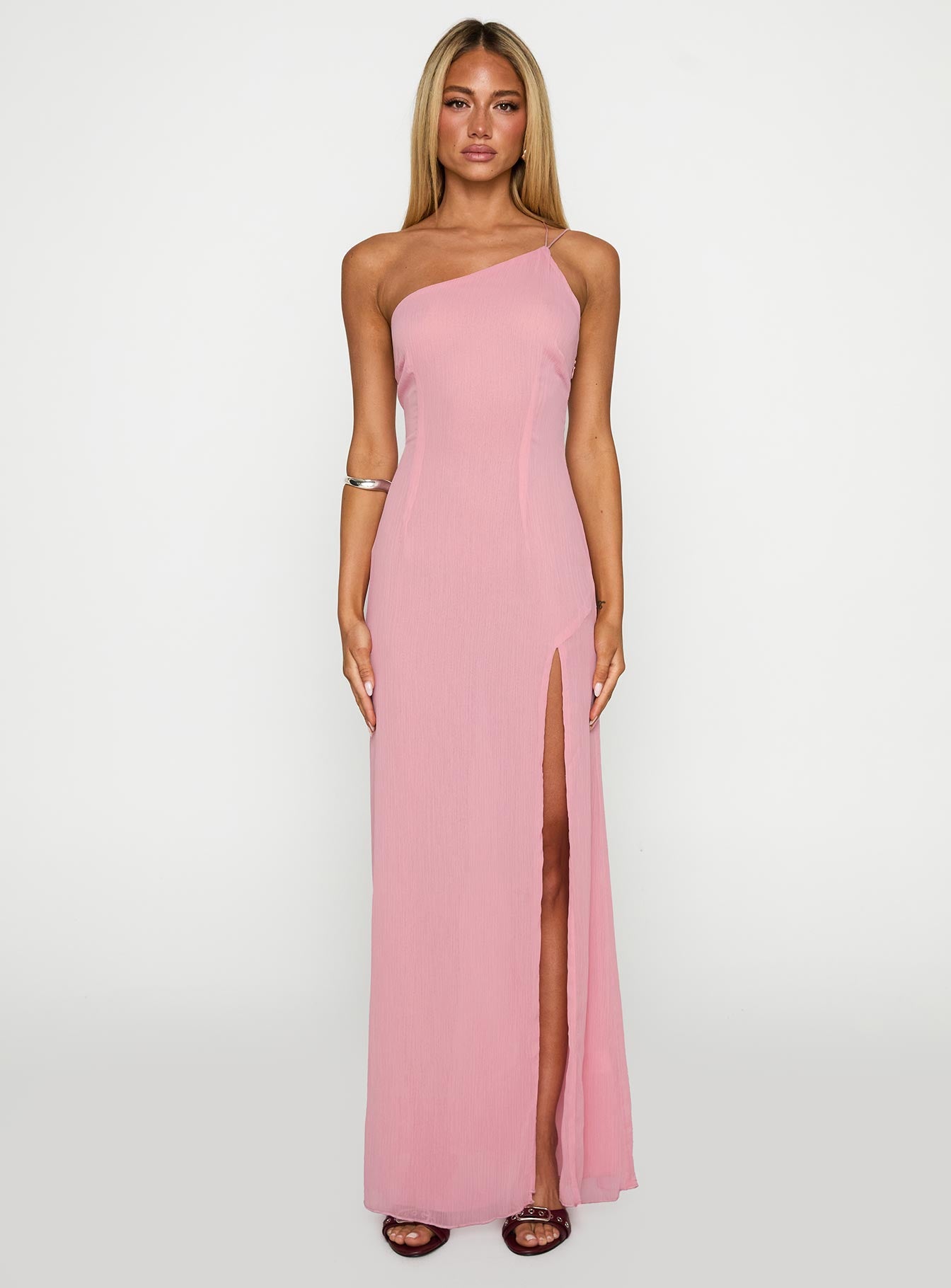 Kiss Of Life Chiffon Maxi Dress Pink-Vipp Girl
