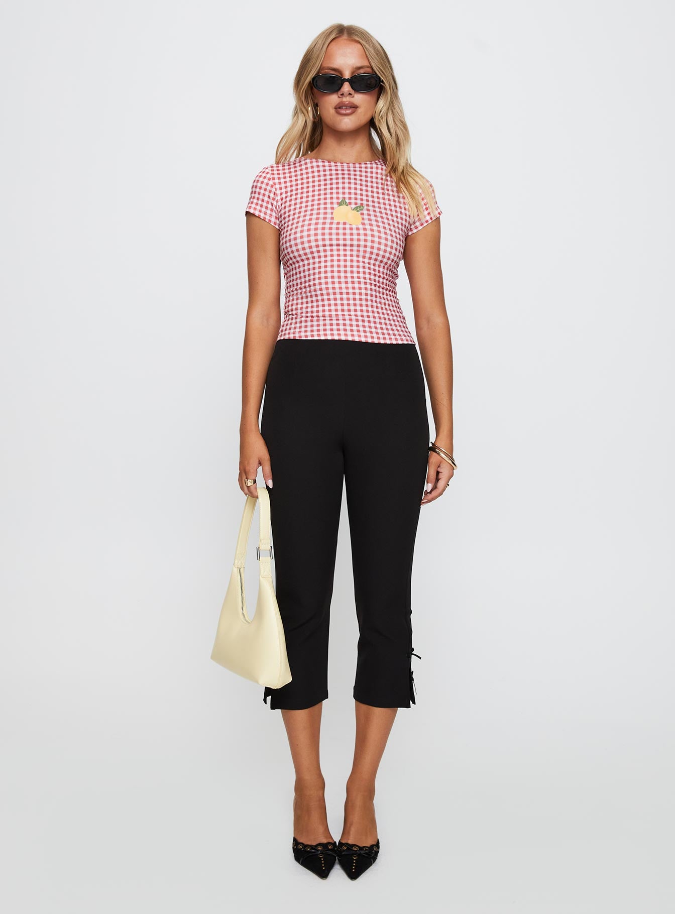 Marcello Graphic Top Red Check-Vipp Girl
