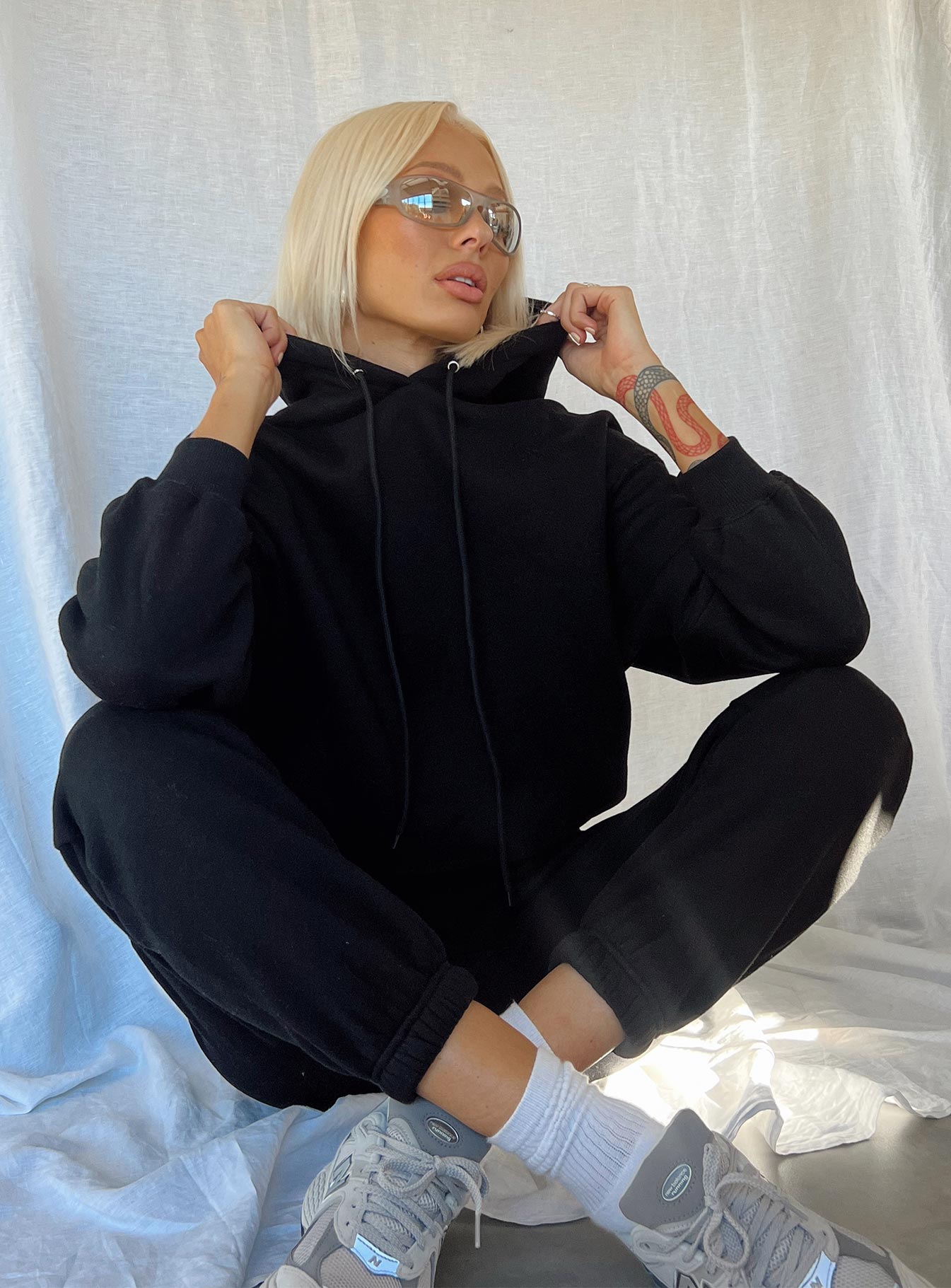 Lilly Butterfly Hoodie Black-Vipp Girl