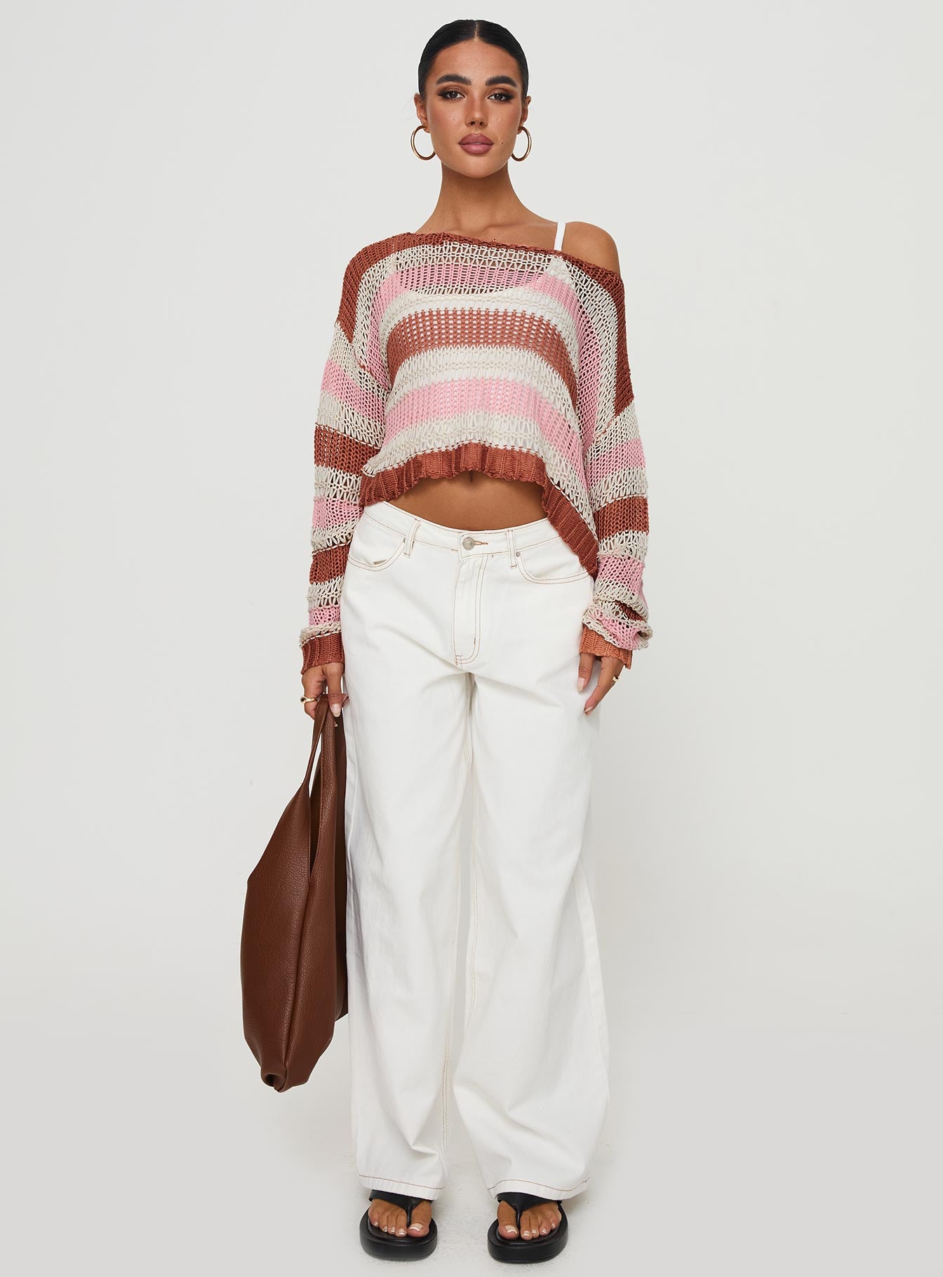 Perren Sweater Pink / Brown Stripe-Vipp Girl