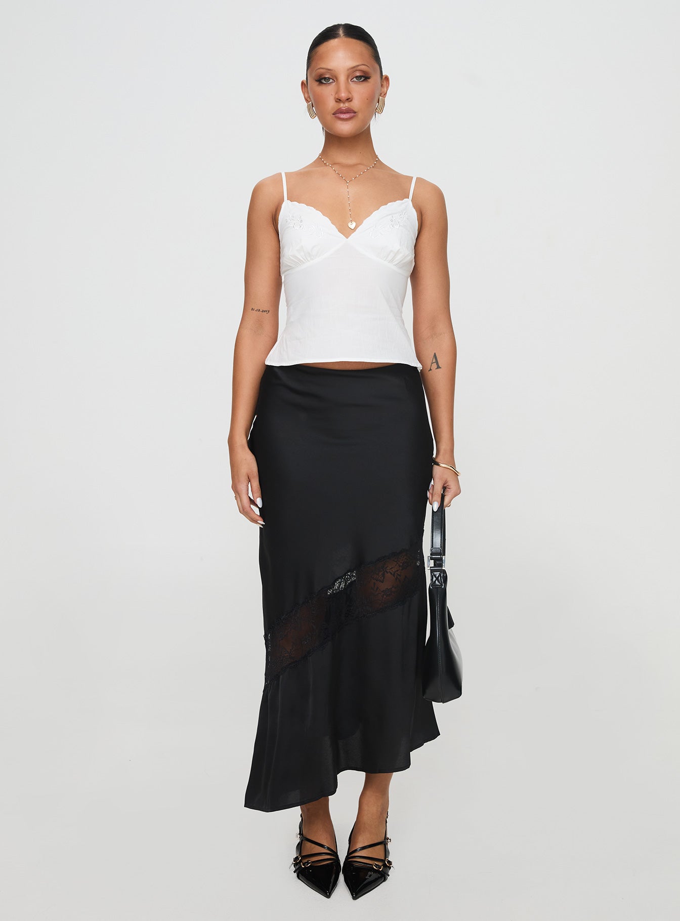Carrion Lace Maxi Skirt Black-Vipp Girl