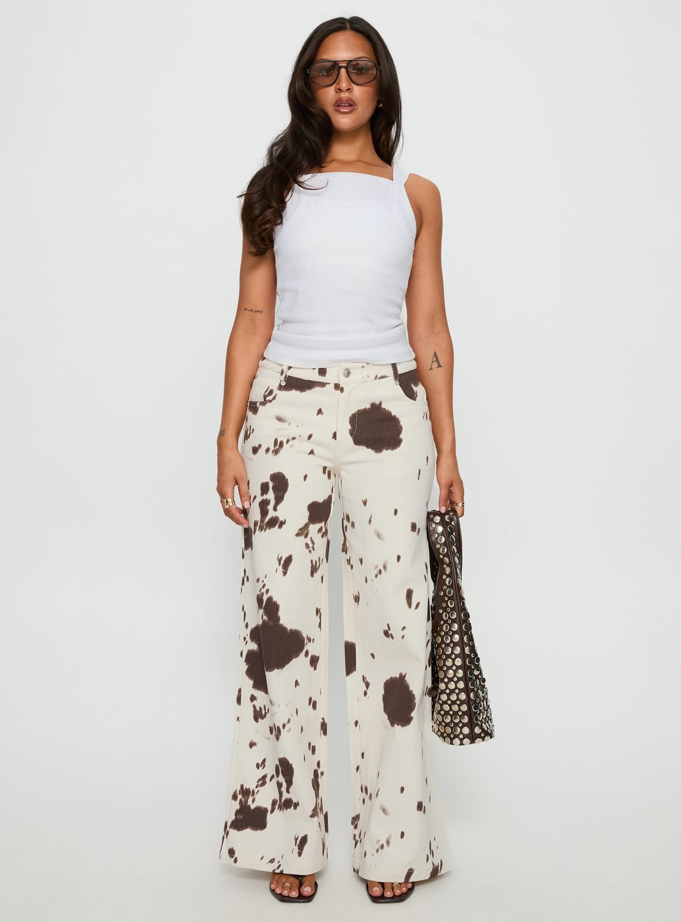 Big Dreamer Low Rise Straight Leg Jeans Cow Print-Vipp Girl