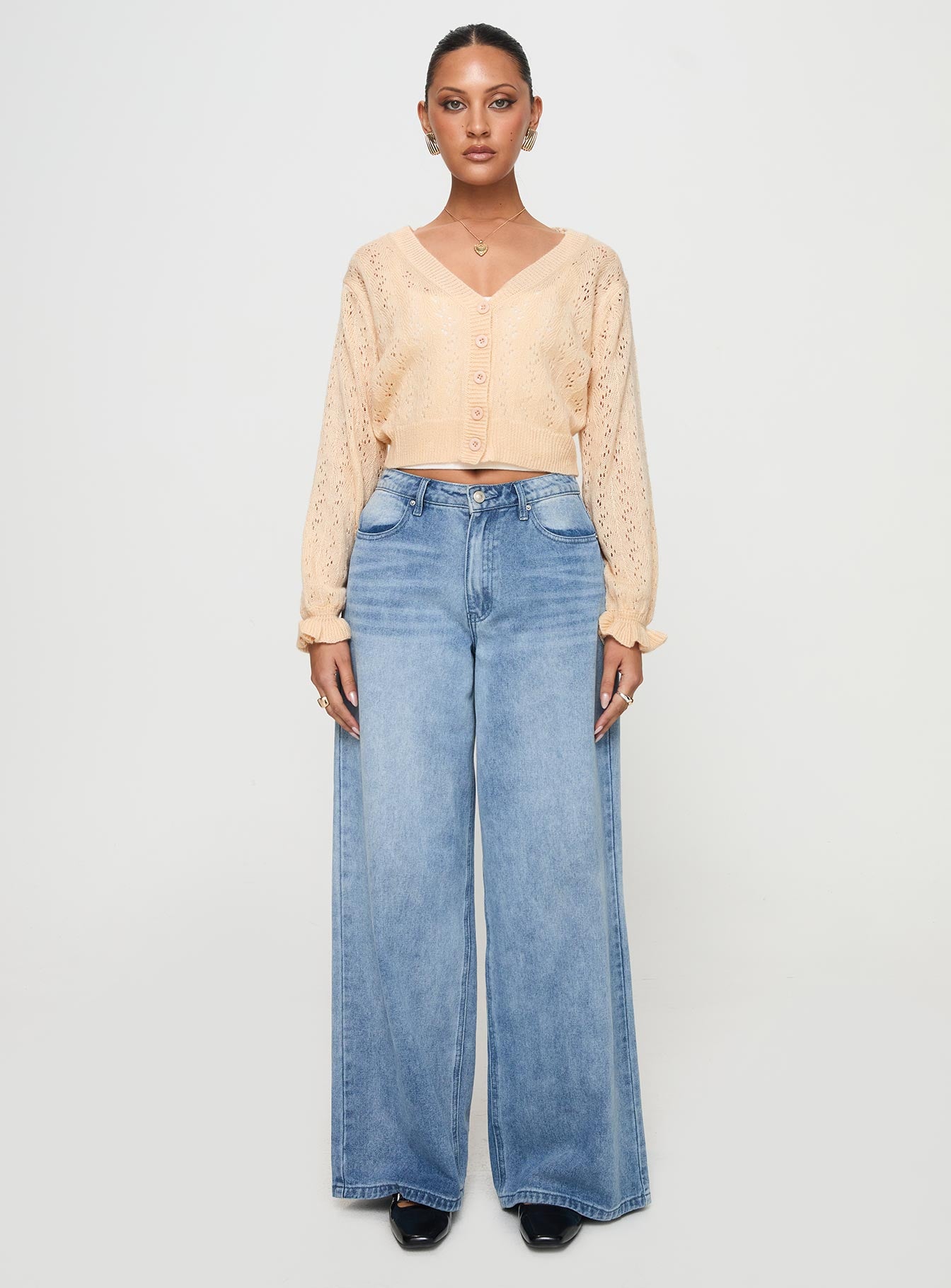 Lyric Cropped Cardigan Beige-Vipp Girl