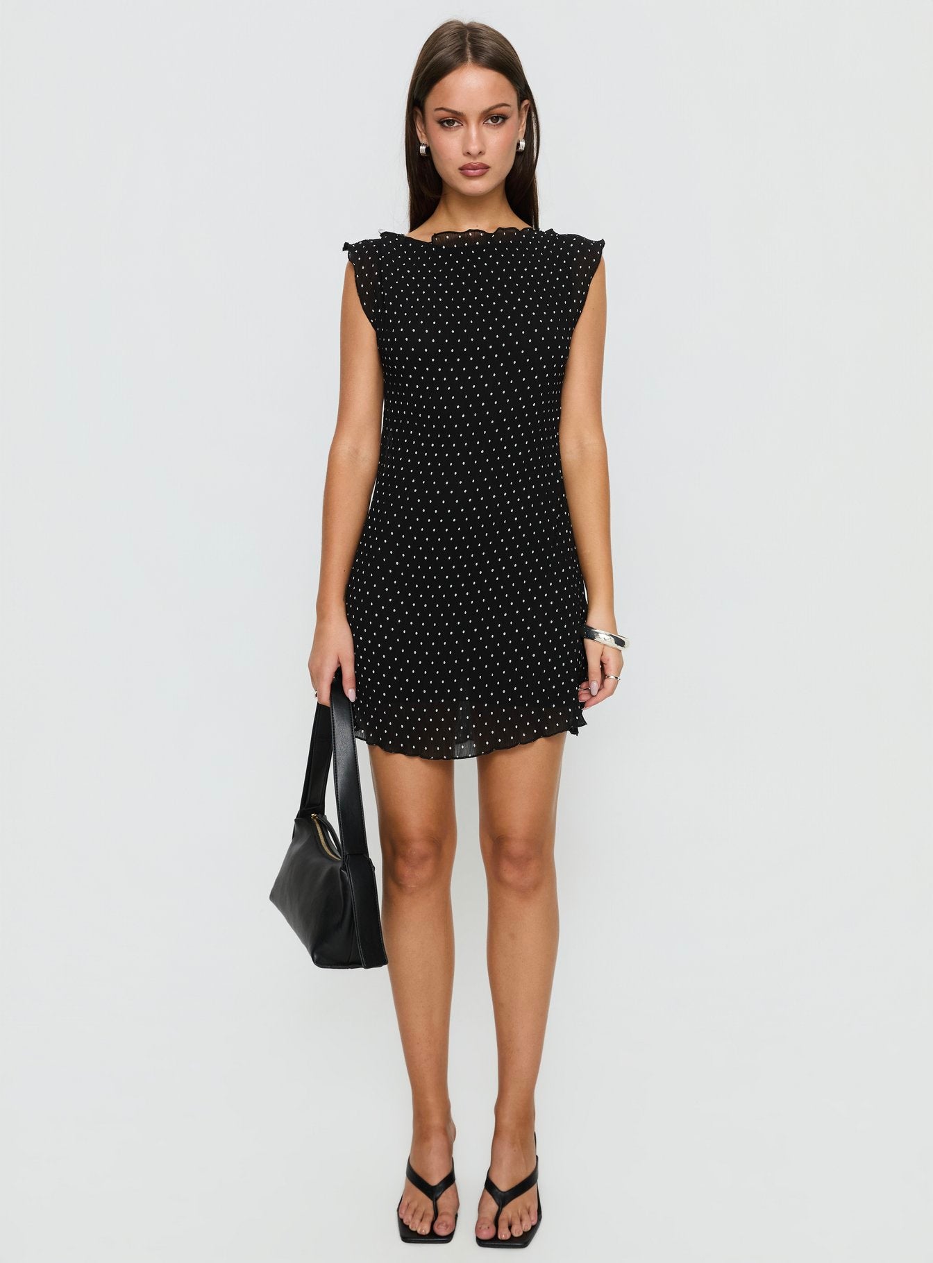 Mariner Mini Dress Noir Polka-Vipp Girl
