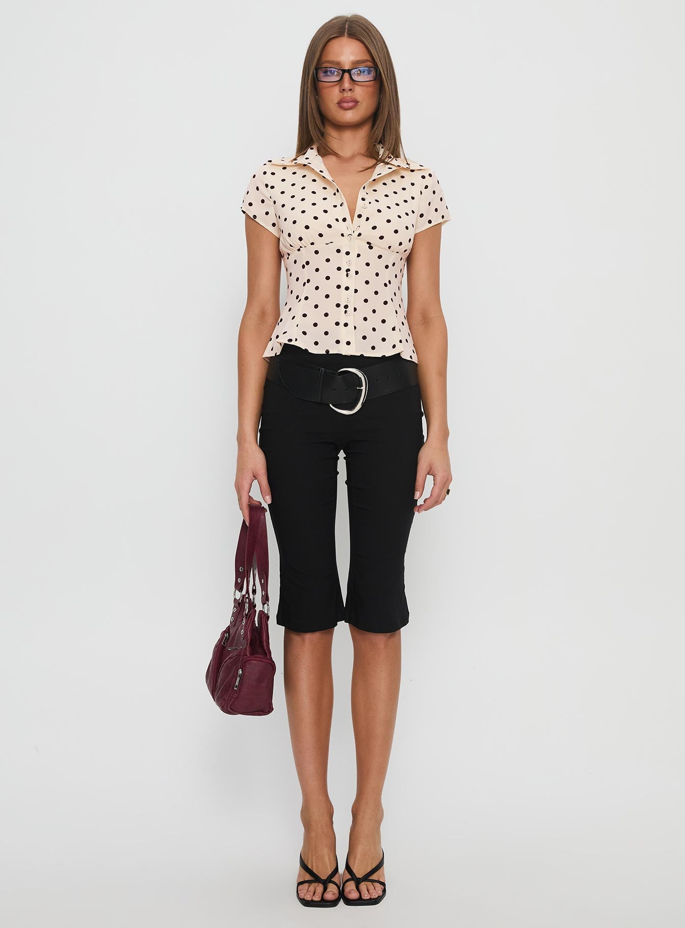 Cottesloe Blouse Top Cream Polka-Vipp Girl