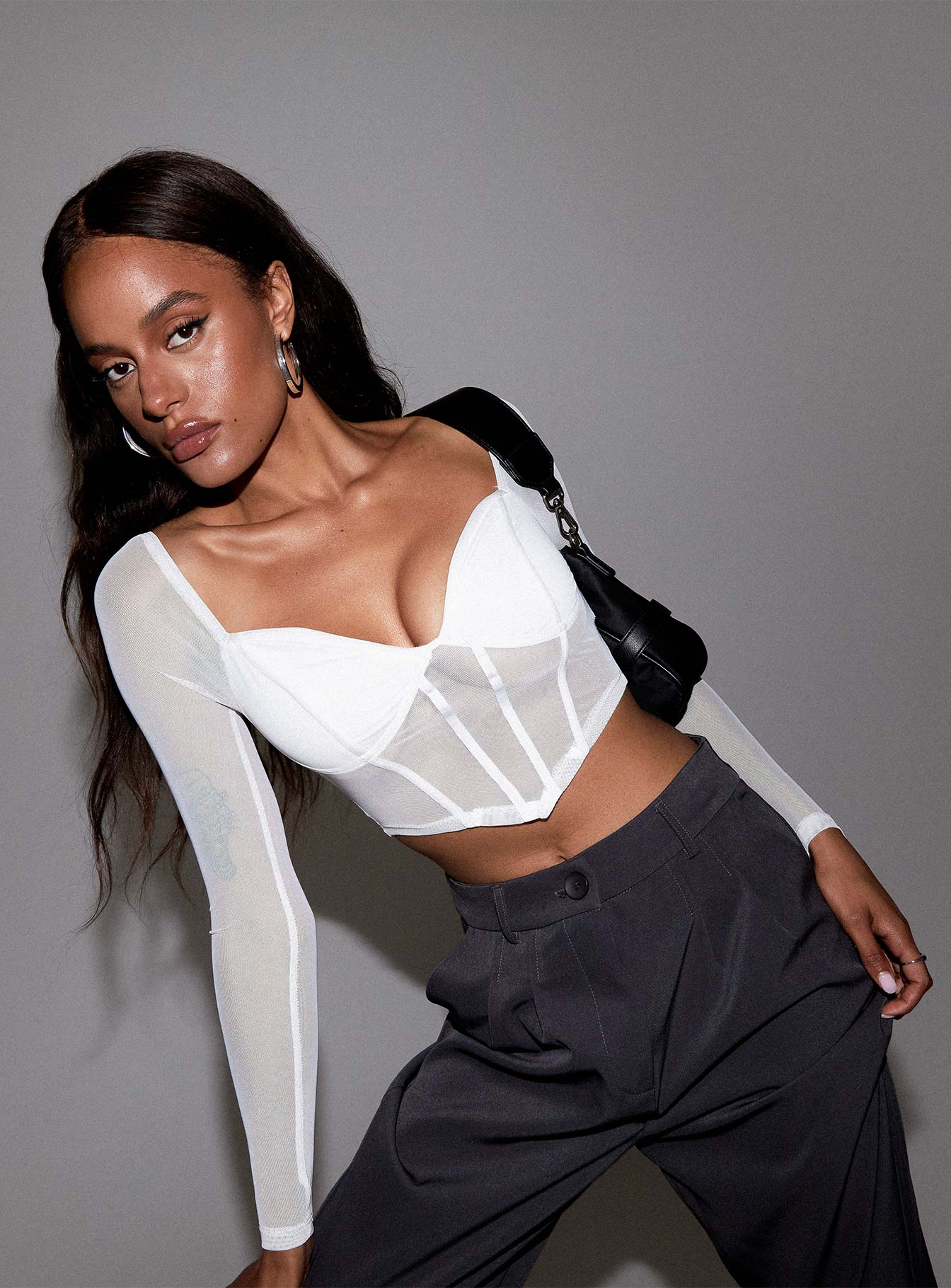 Maranta Long Sleeve Top White-Vipp Girl