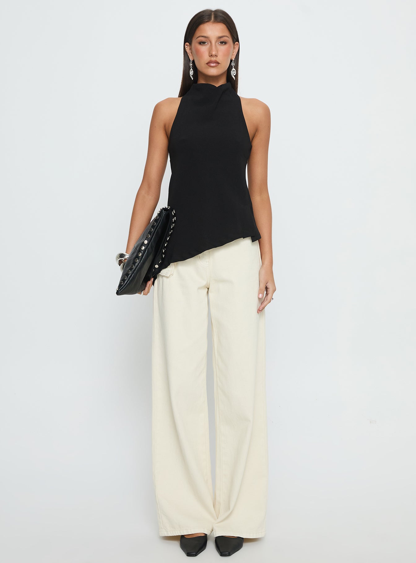 Days Get Dark Asymmetrical Top Black-Vipp Girl