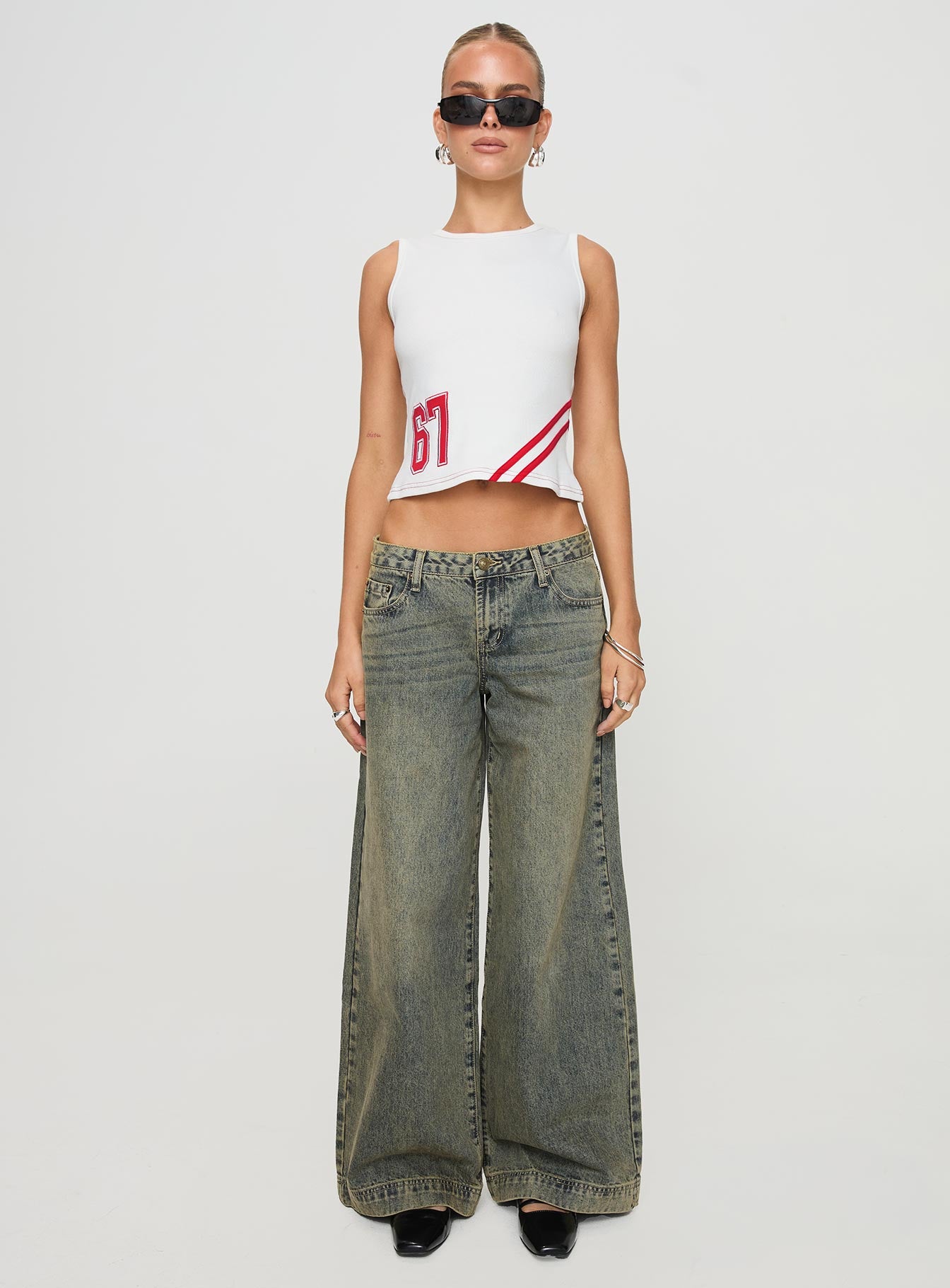 Fast 67 Tank Top White / Red-Vipp Girl