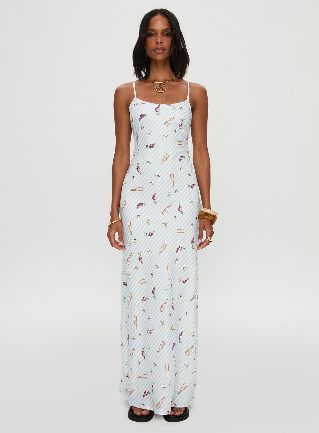 Charcuterie Maxi Dress Blue-Vipp Girl