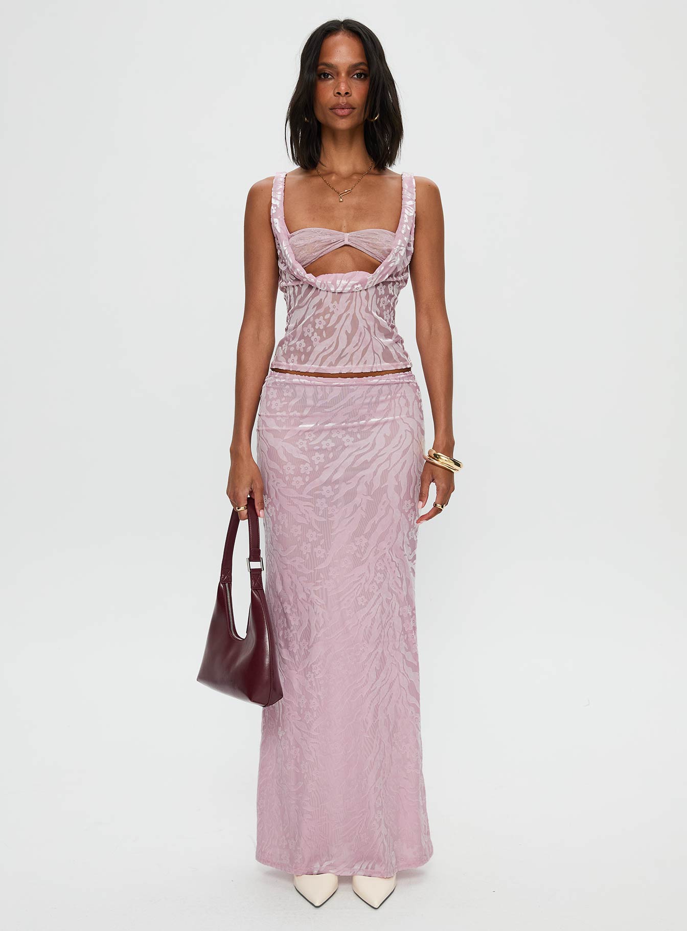 Kalei Maxi Skirt Pink Floral-Vipp Girl